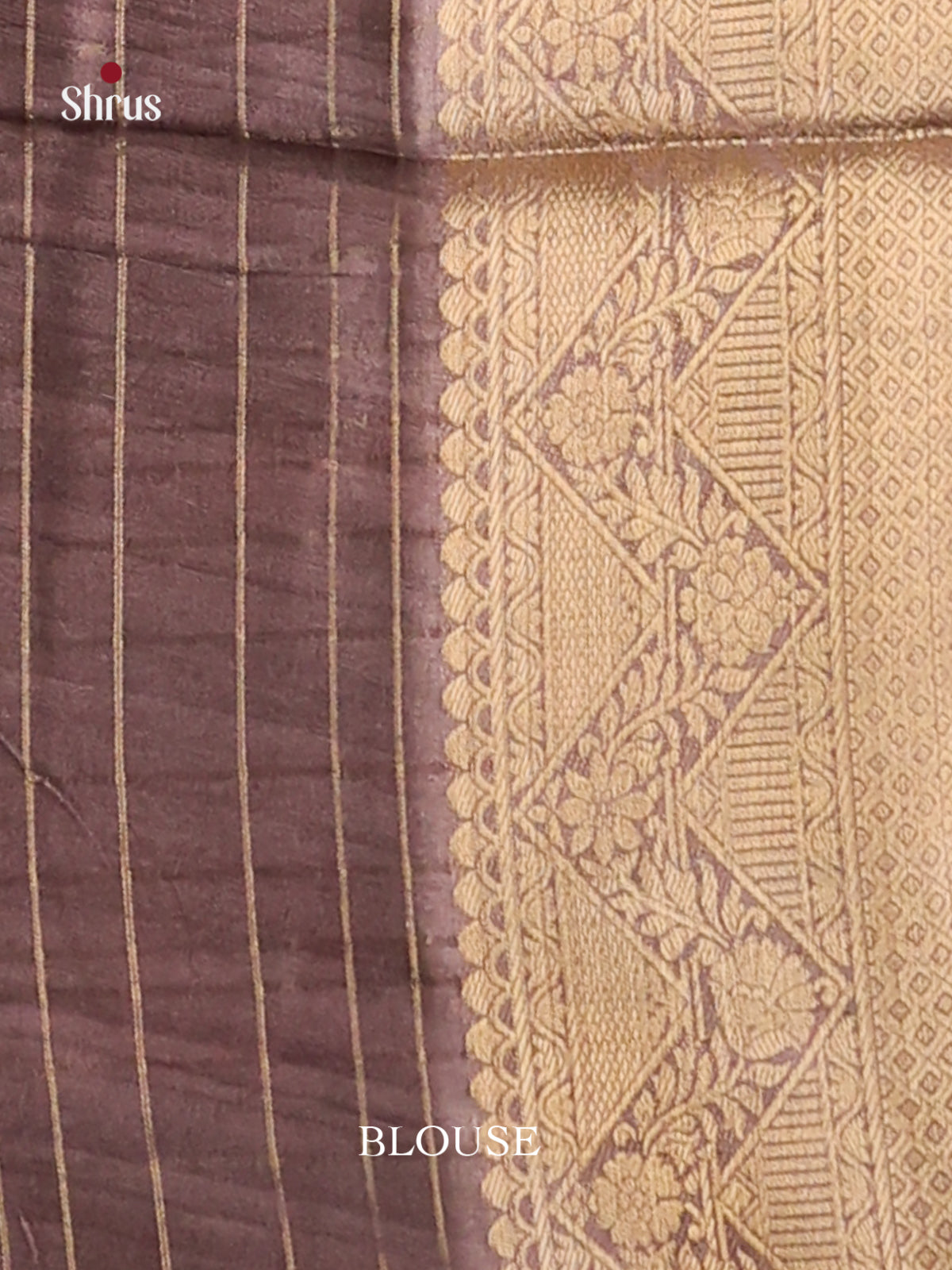Brown & Cream - Semi Dola silk Saree