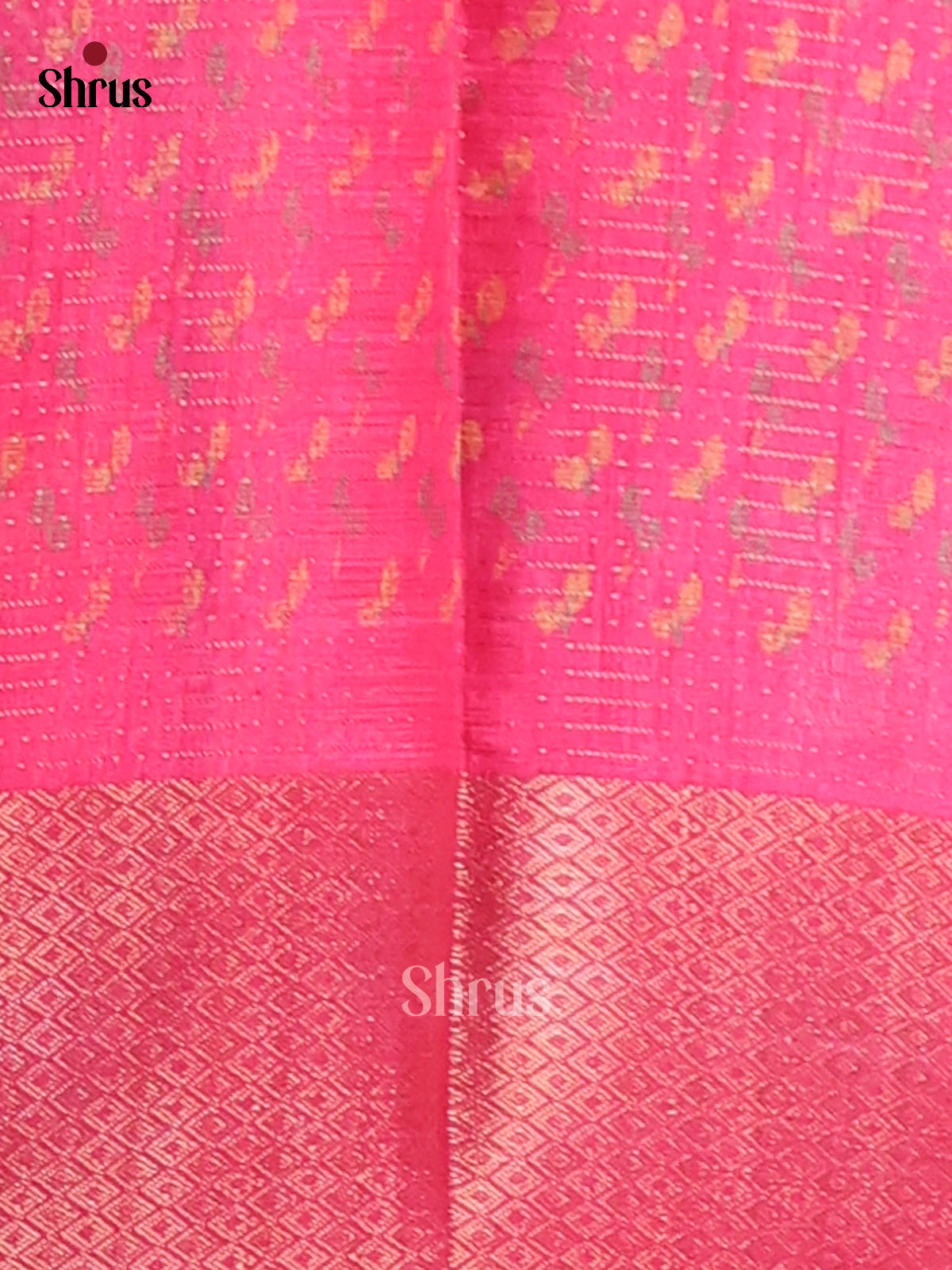 Pink- Semi Crepe Saree - Shop on Shrus.com