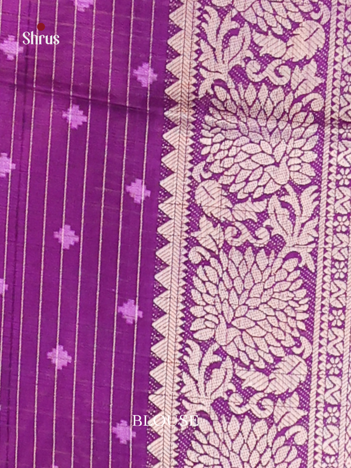 Pink & Purple - Semi Dola silk Saree - Shop on Shrus.com