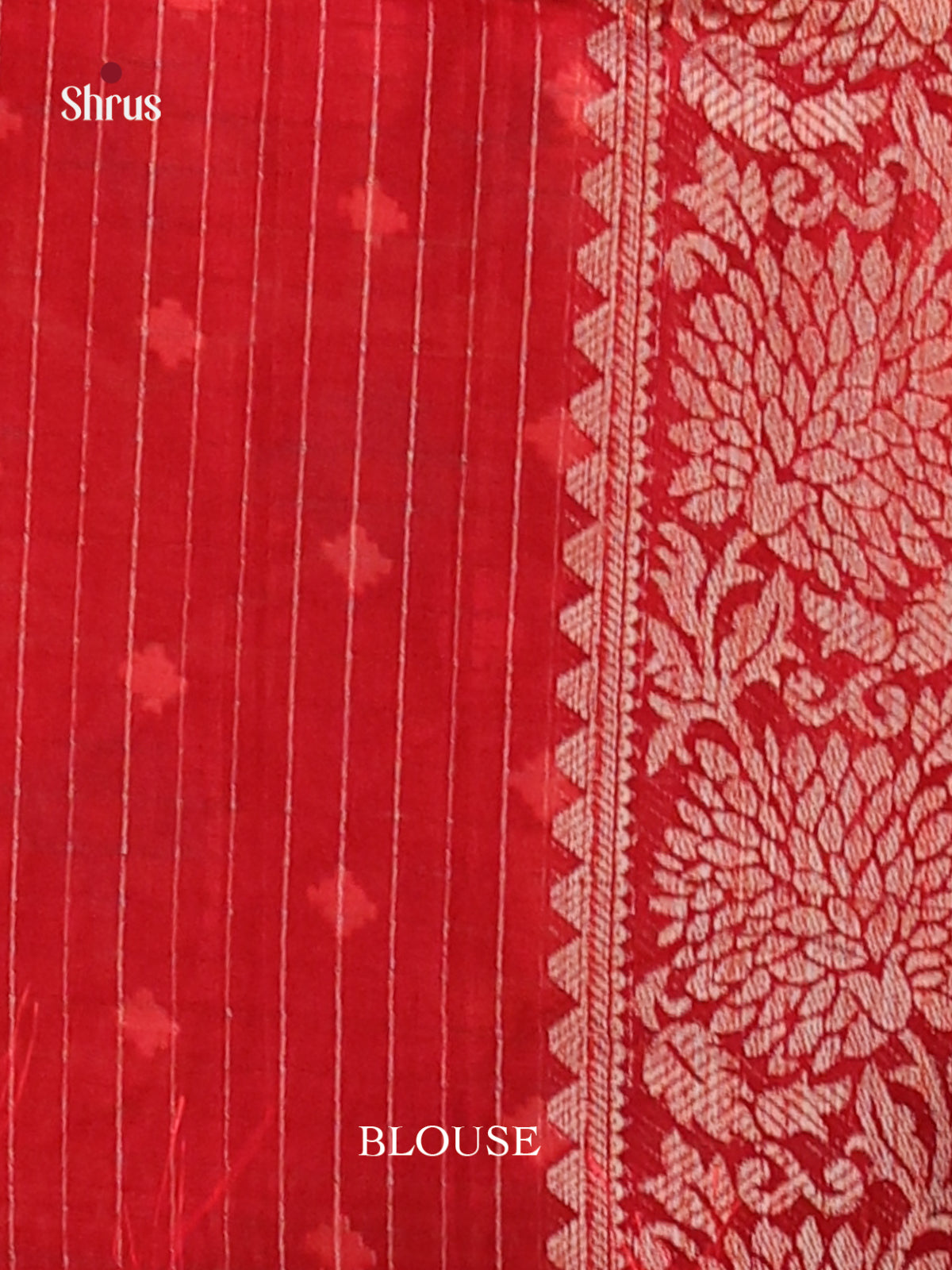 Blue & Red- Semi Dola silk Saree