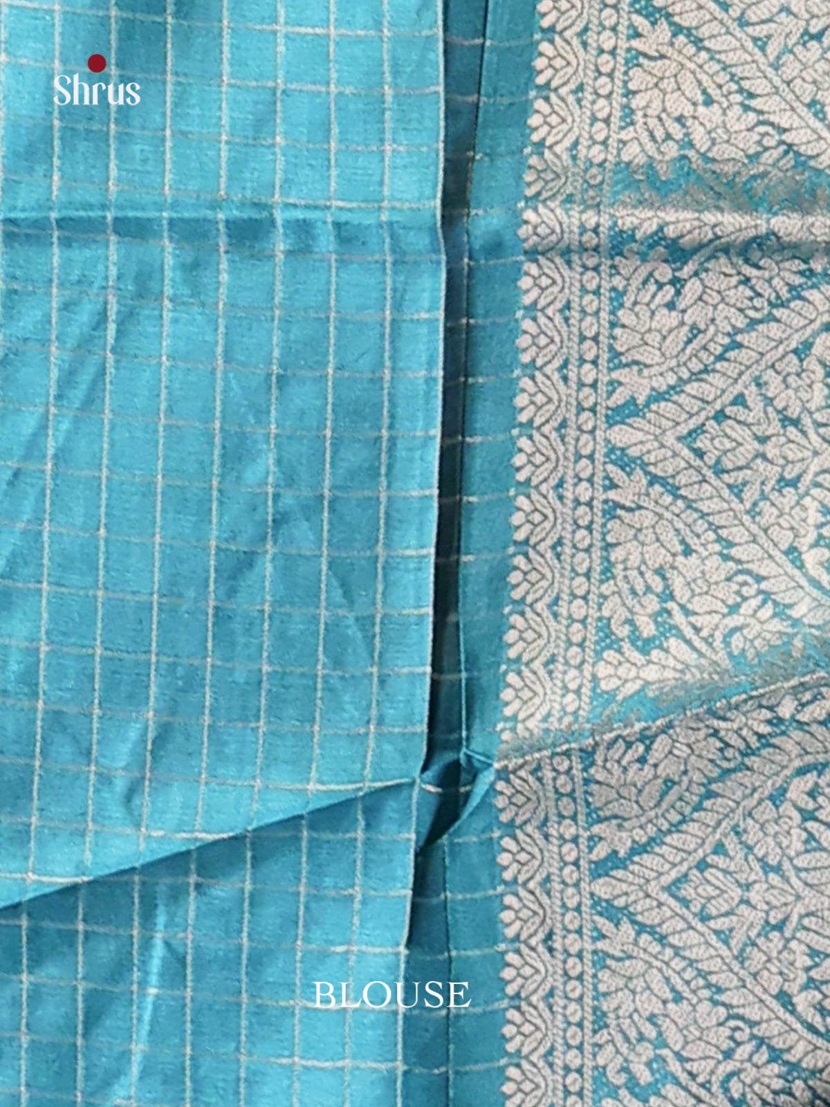 Maroon & Blue - Semi Dola silk Saree