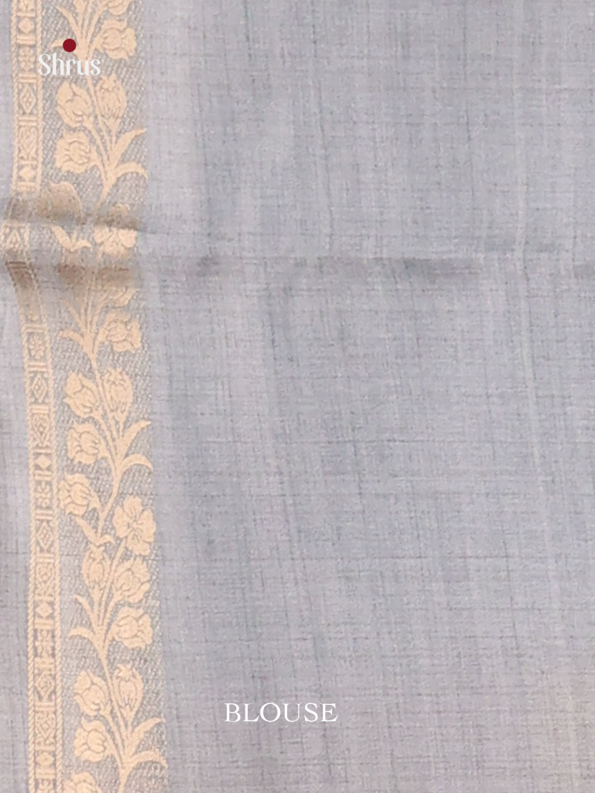 Blue & Grey - Semi Tussar Saree