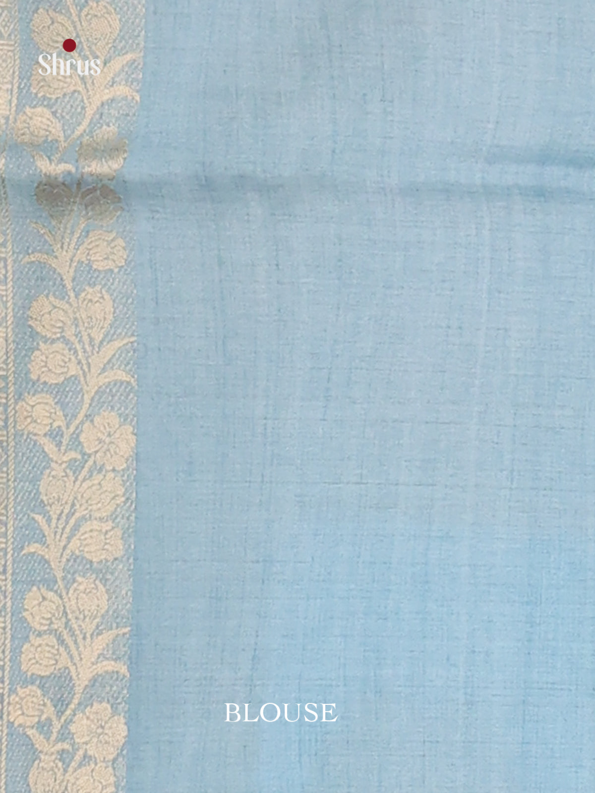 Grey & Blue - Semi Tussar Saree