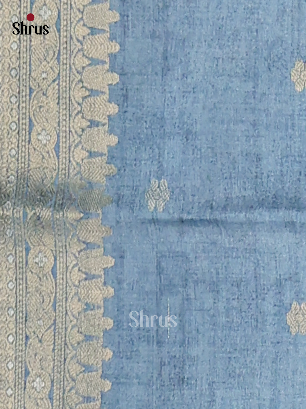 Lavender & Blue - Semi Tussar Saree