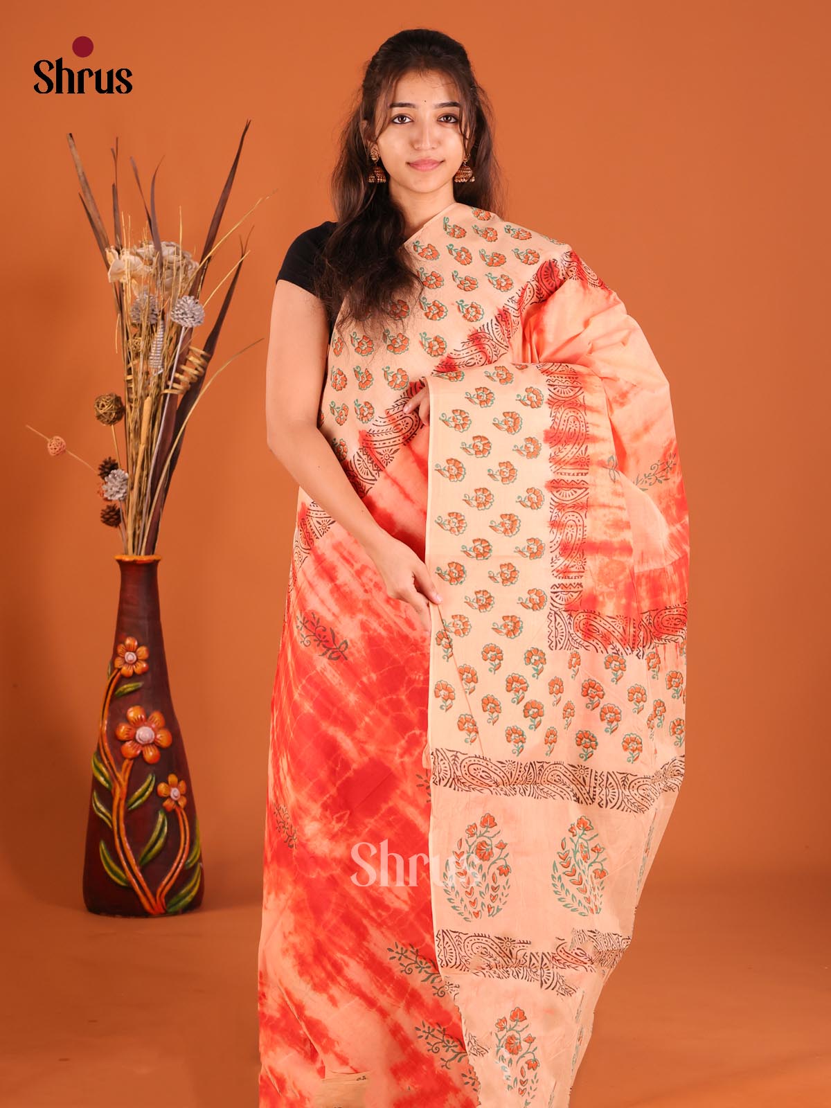 DFS06694 - Cotton Saree - Shop on Shrus.com