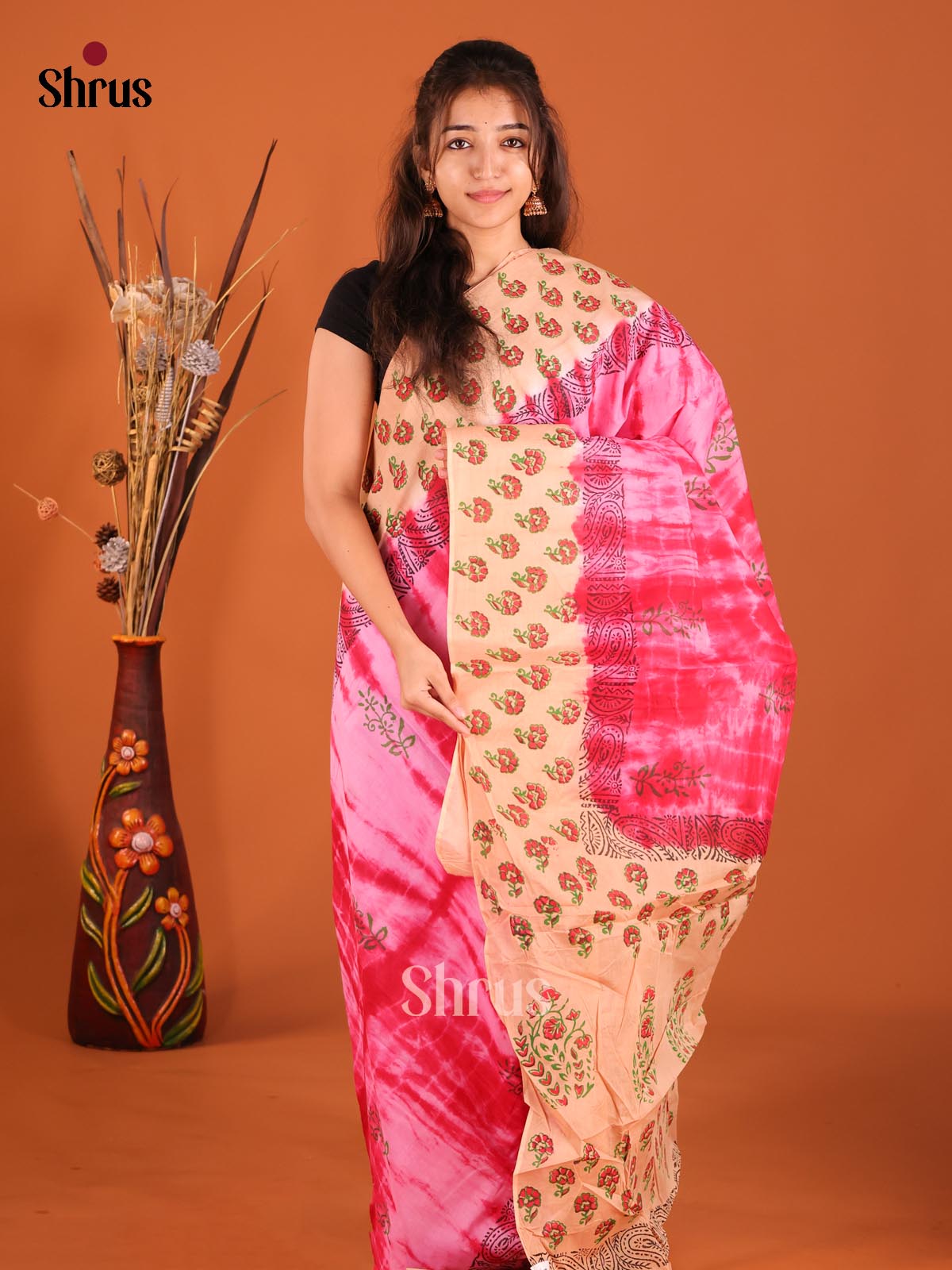 DFS06695 - Cotton Saree - Shop on Shrus.com