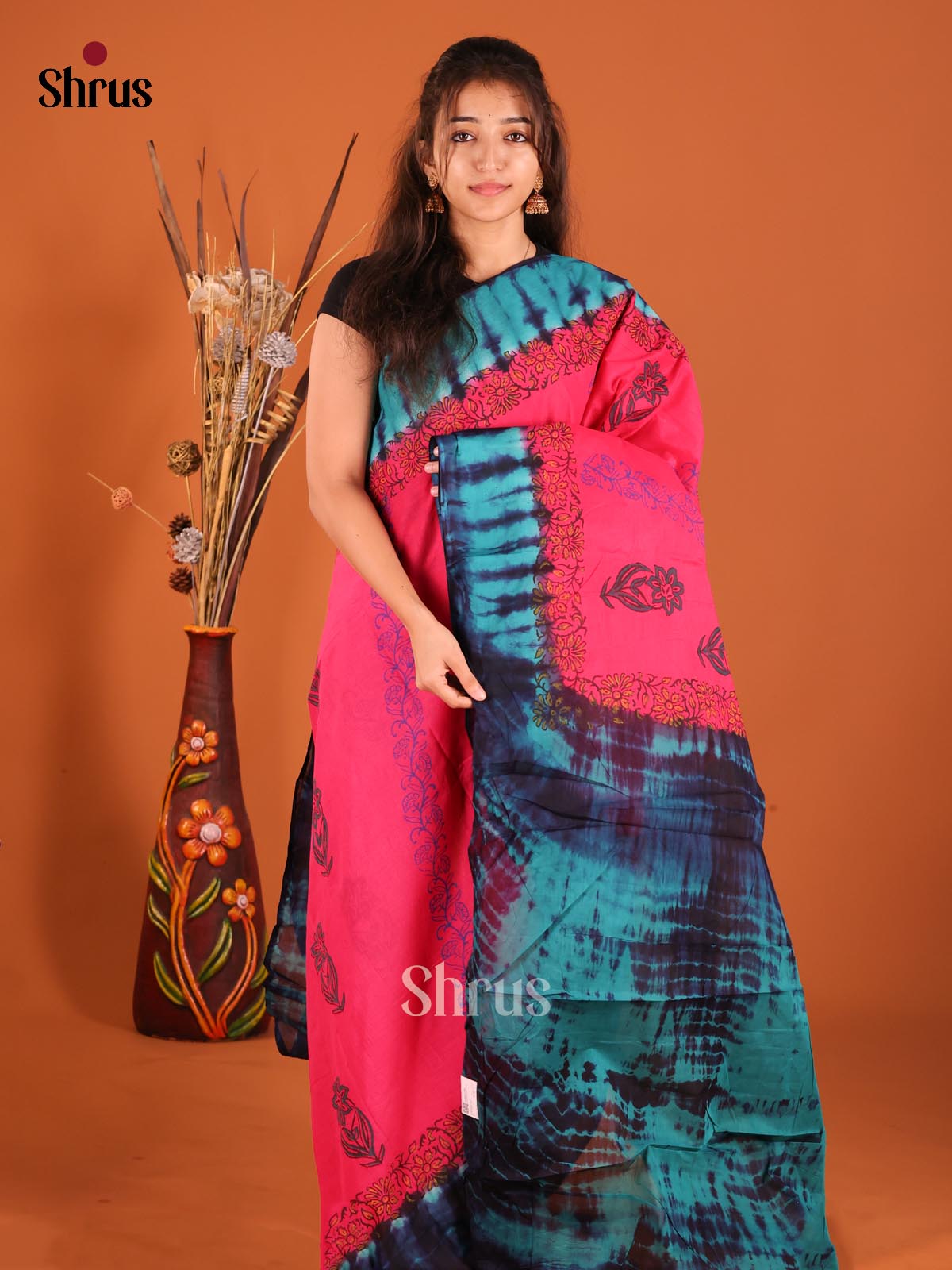 DFS06721 - Cotton Saree - Shop on Shrus.com