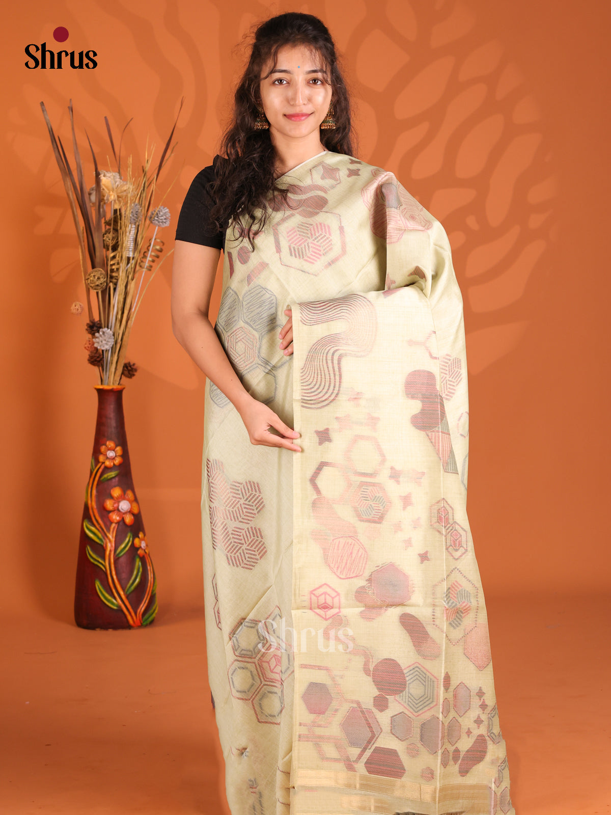 Pastel Green- Semi Tussar Saree