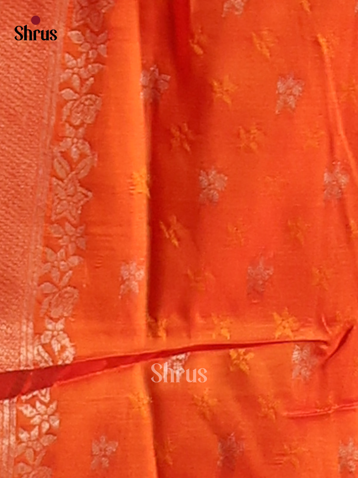 Orange - Semi Softsilk Saree