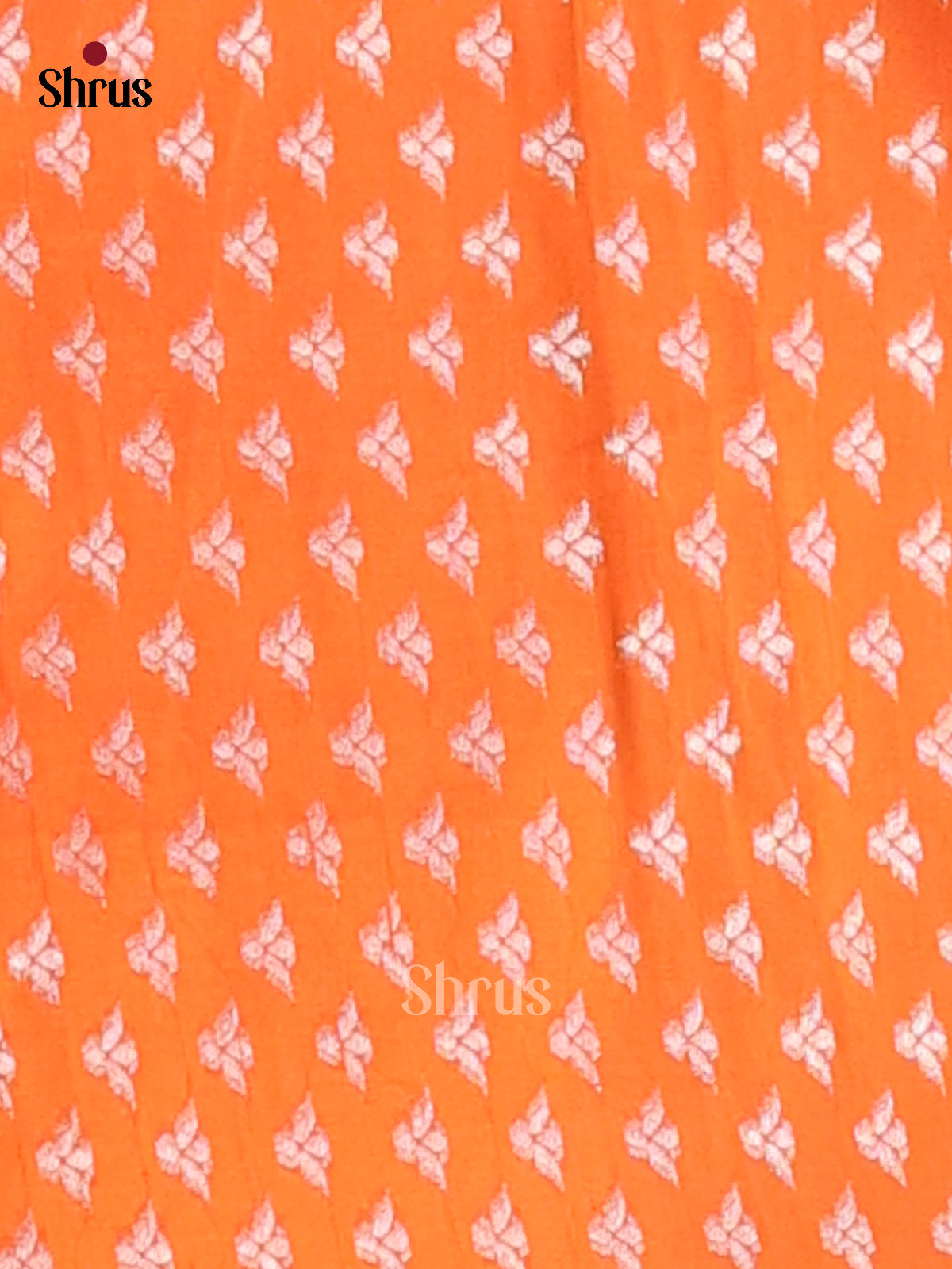 Orange - Semi Softsilk Saree - Shop on Shrus.com