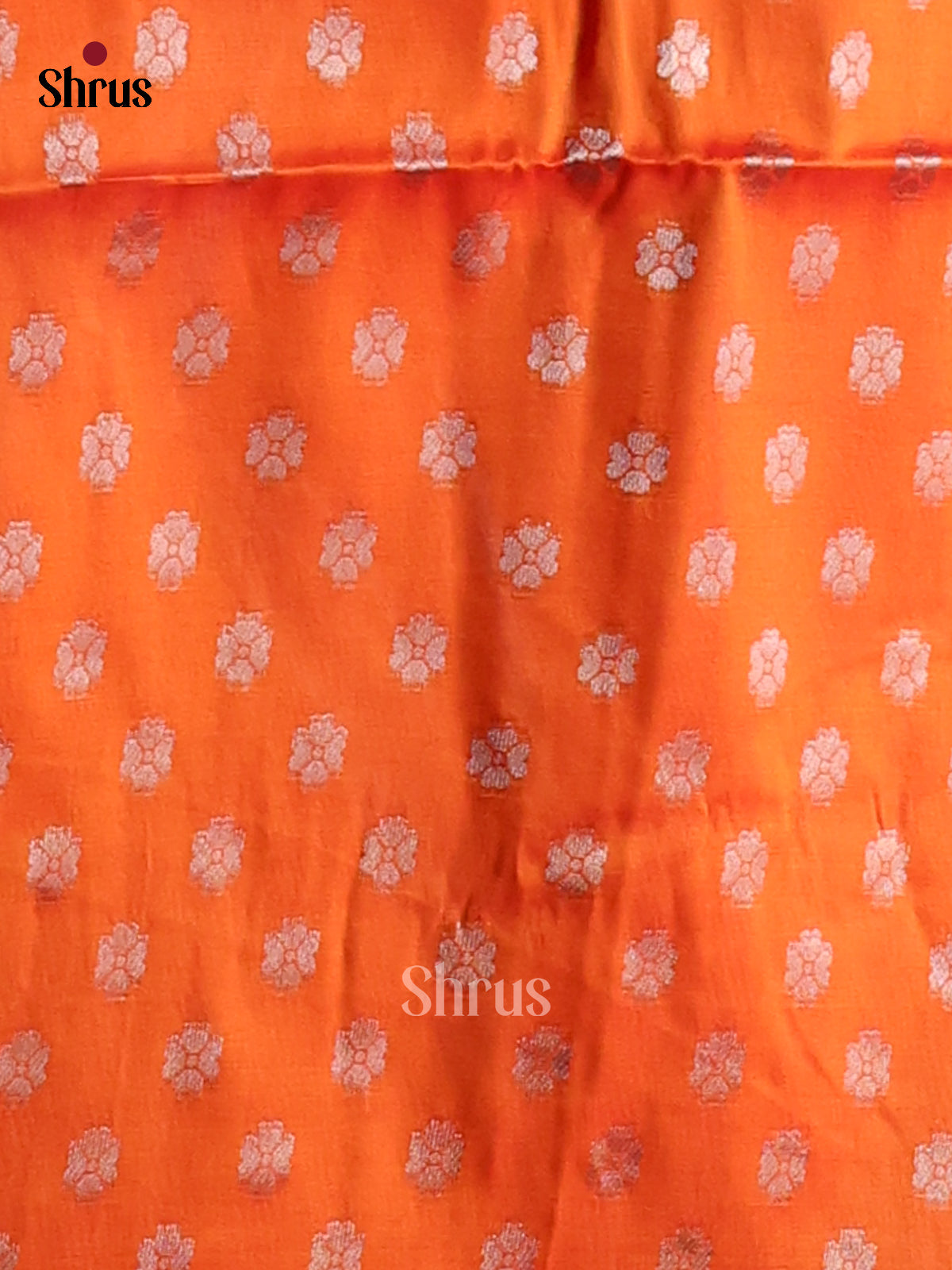 Orange - Semi Softsilk Saree - Shop on Shrus.com