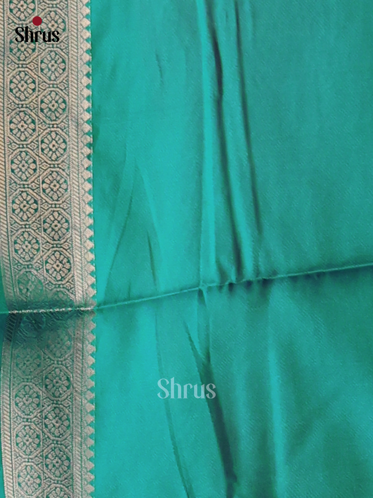 Teal - Semi Softsilk Saree - Shop on Shrus.com