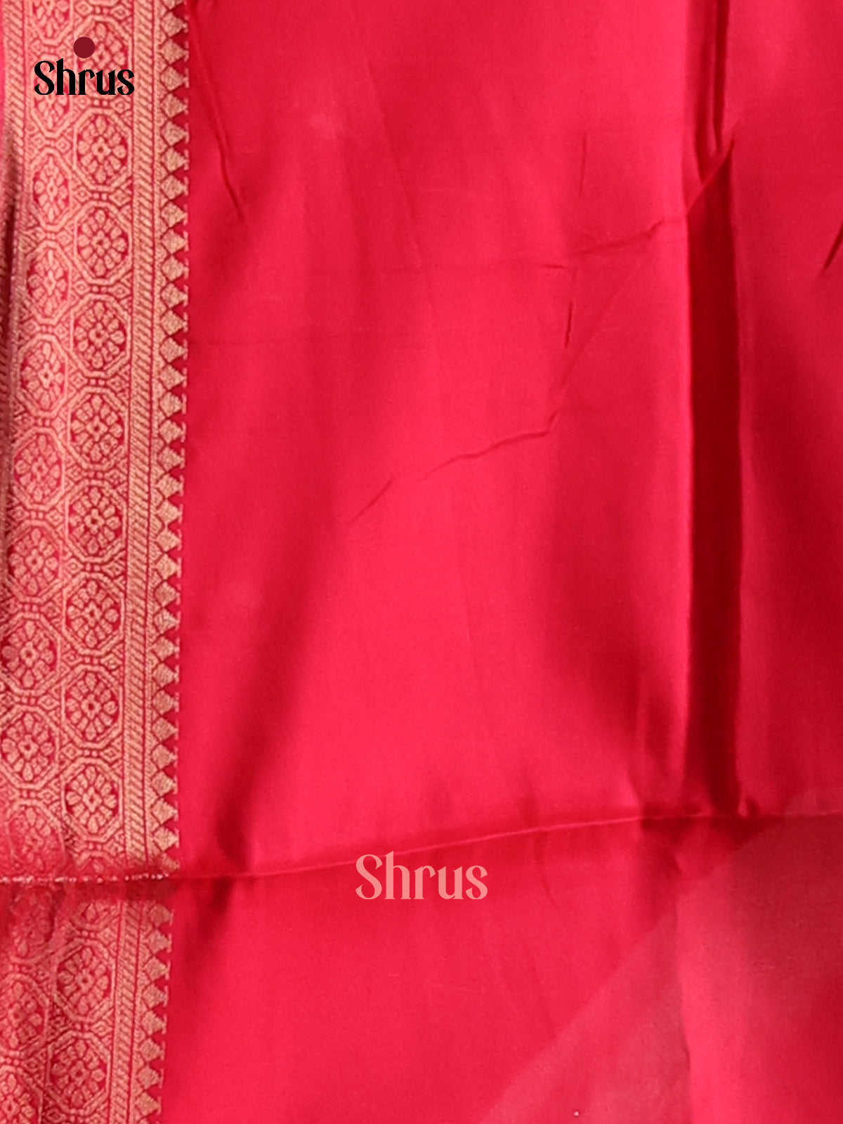 Red - Semi Softsilk Saree - Shop on Shrus.com