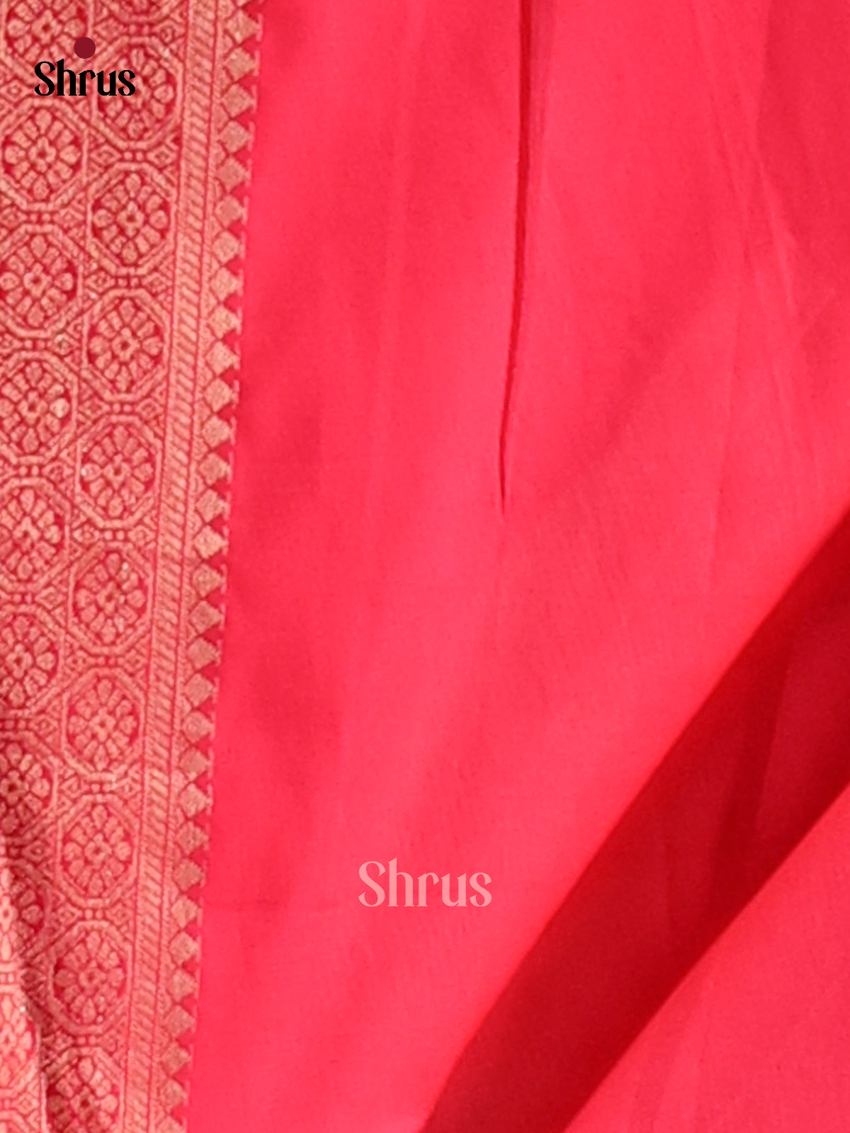 Pink - Semi Softsilk Saree - Shop on Shrus.com