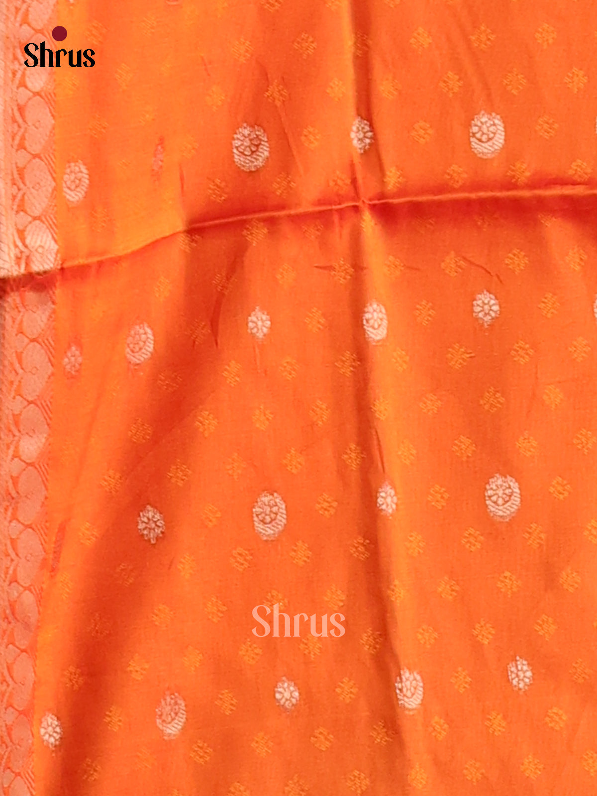 Orange - Semi Softsilk Saree