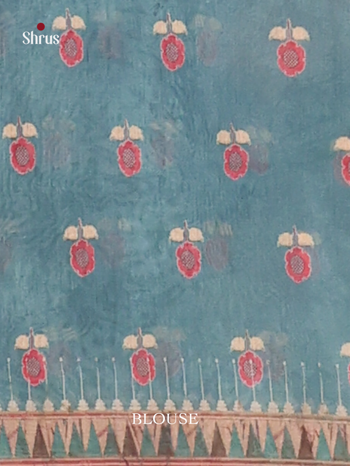 Blue & Maroon - Semi Kantha Saree