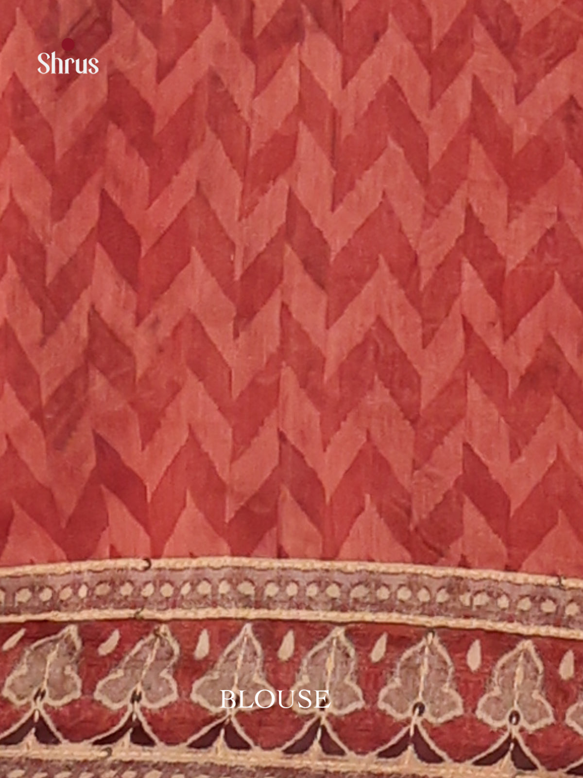 Brown & Red - Semi Kantha Saree