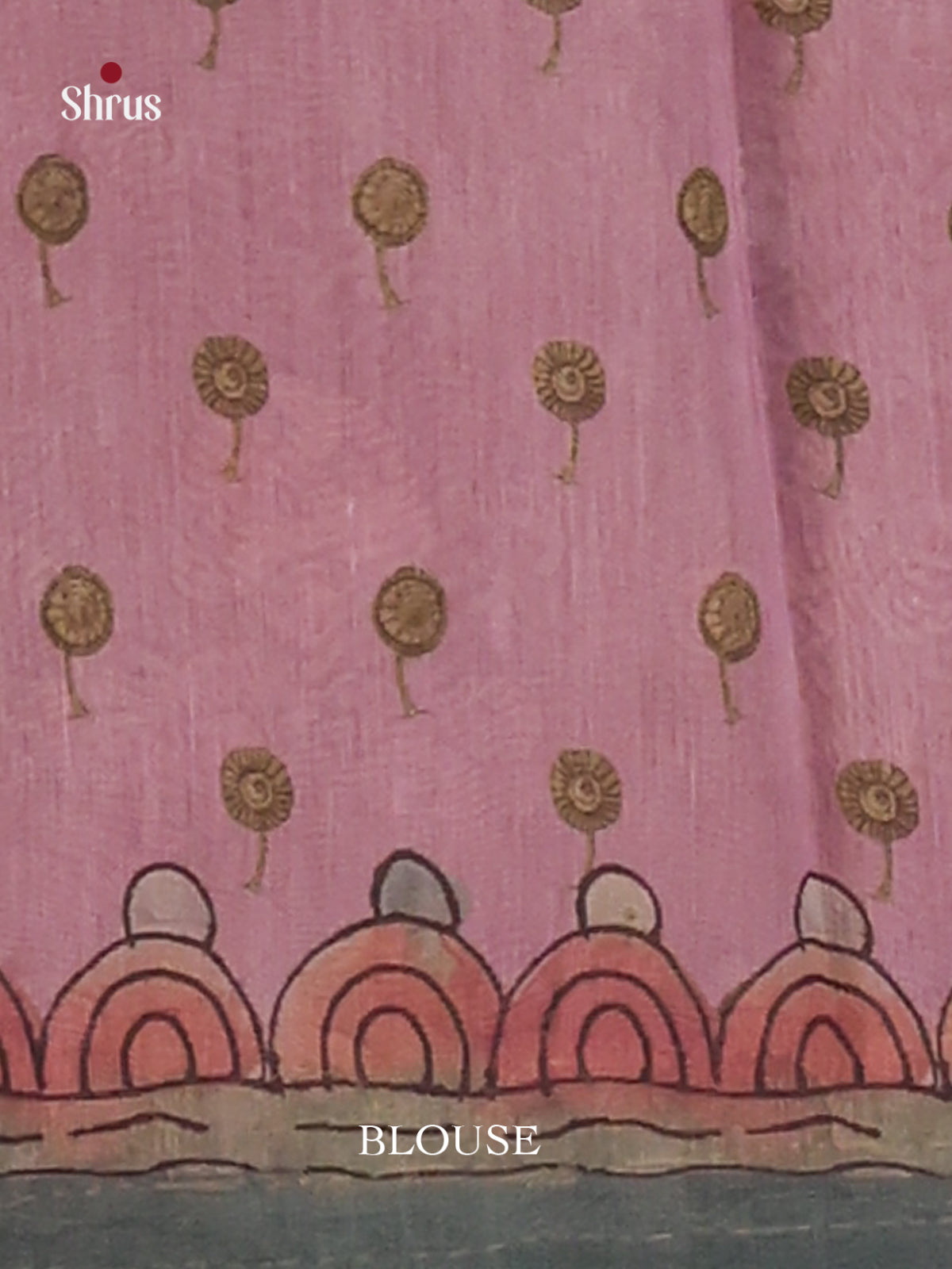 Purple & Brown- Semi Kantha Saree