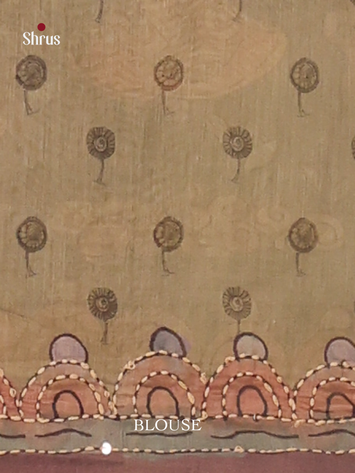 Brown & Grey - Semi Kantha Saree