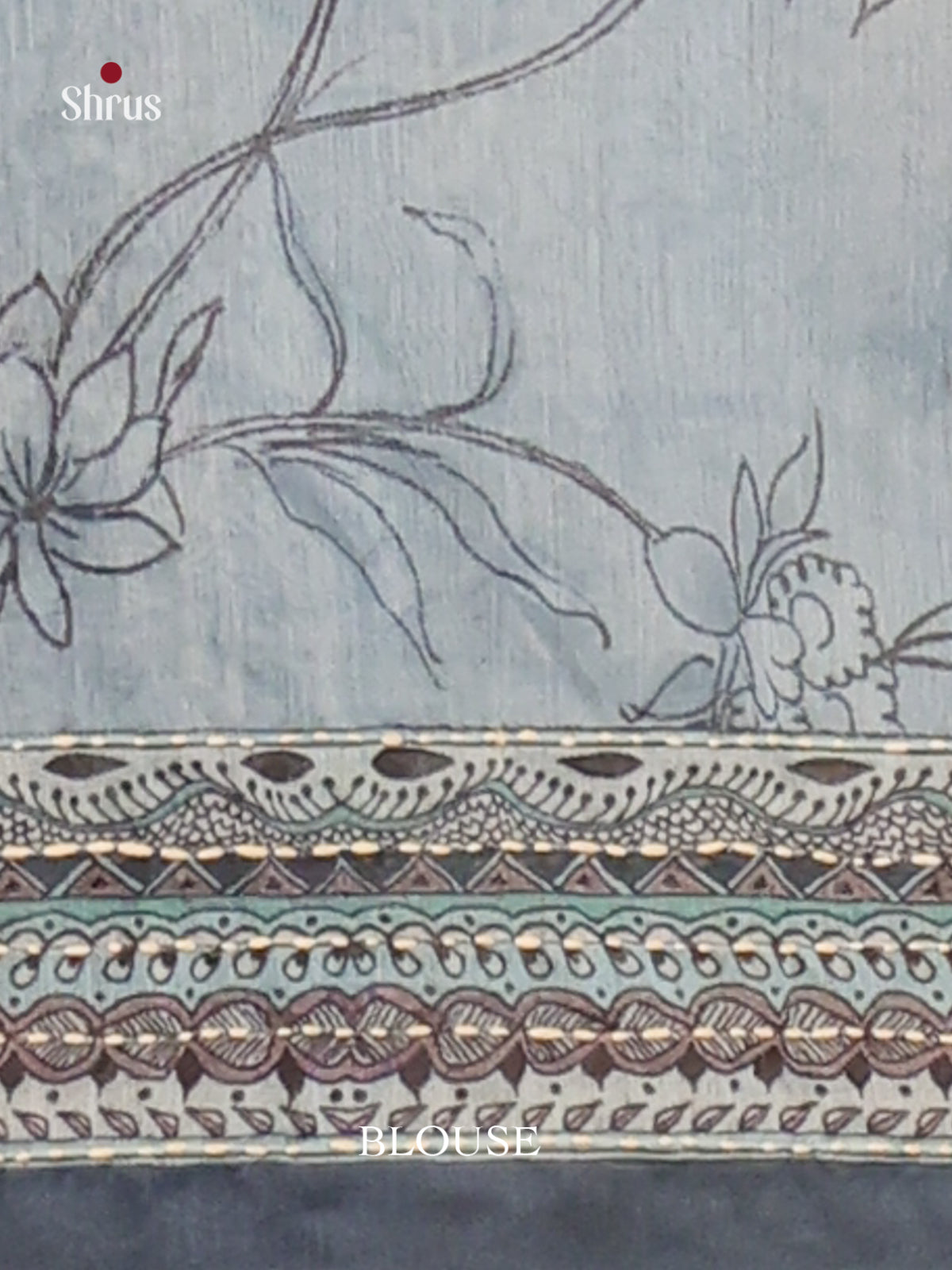 Blue - Semi Kantha Saree