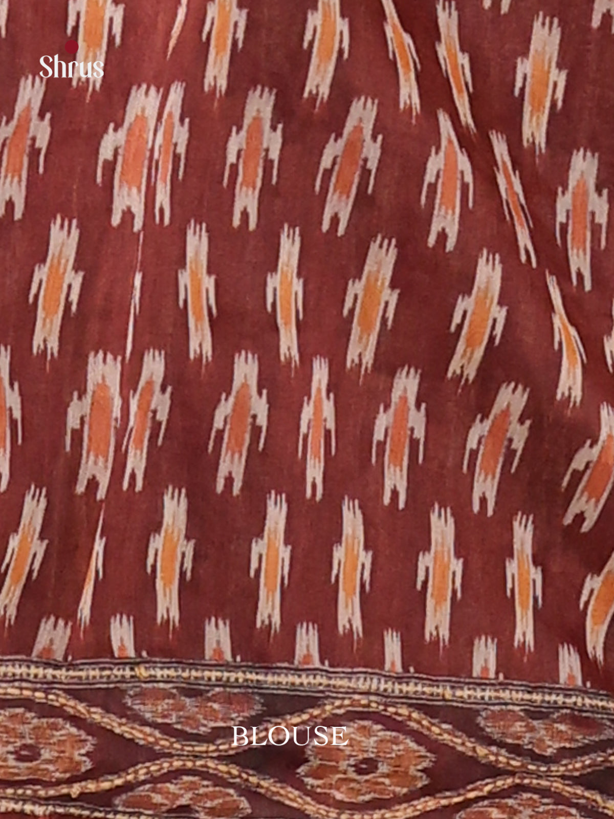 Brown & Maroon - Semi Kantha Saree