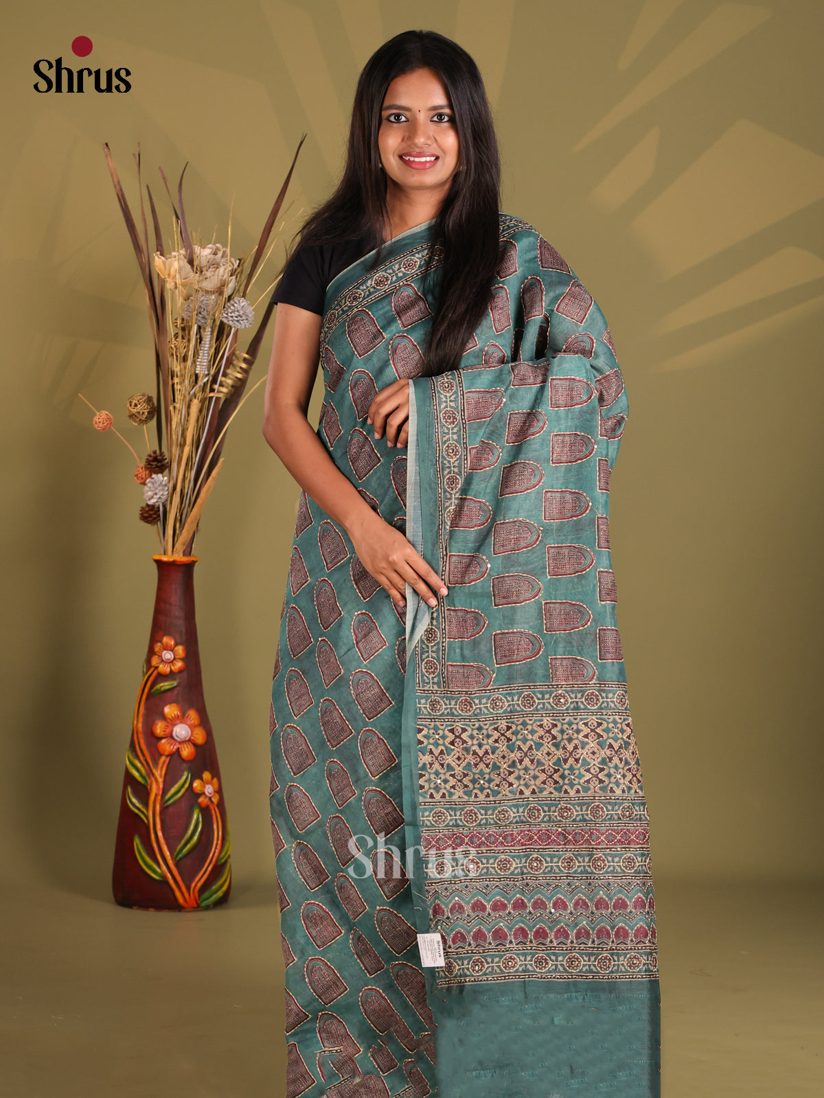Green - Semi Kantha Saree