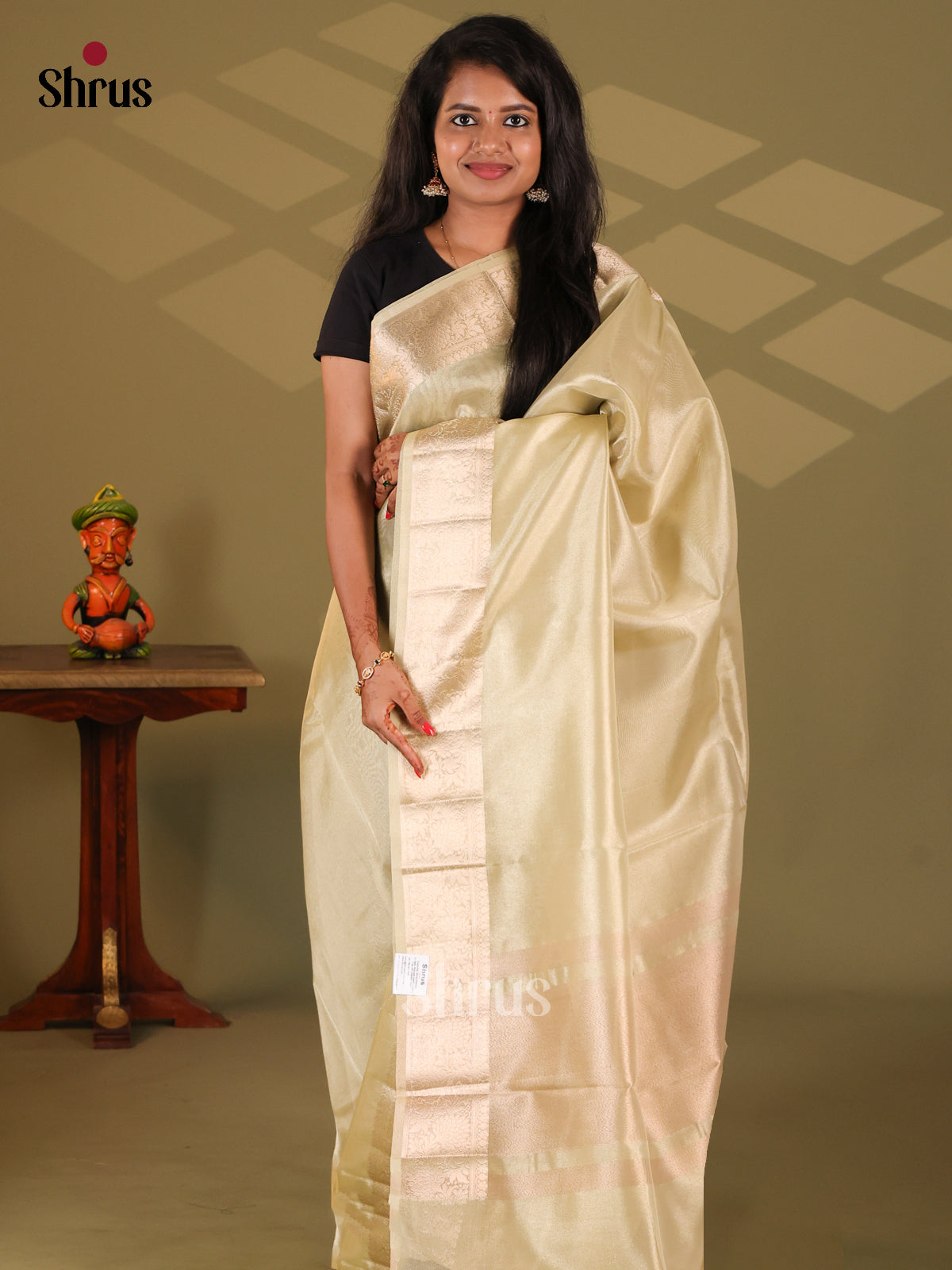 Lite Green - Semi Tissue Saree
