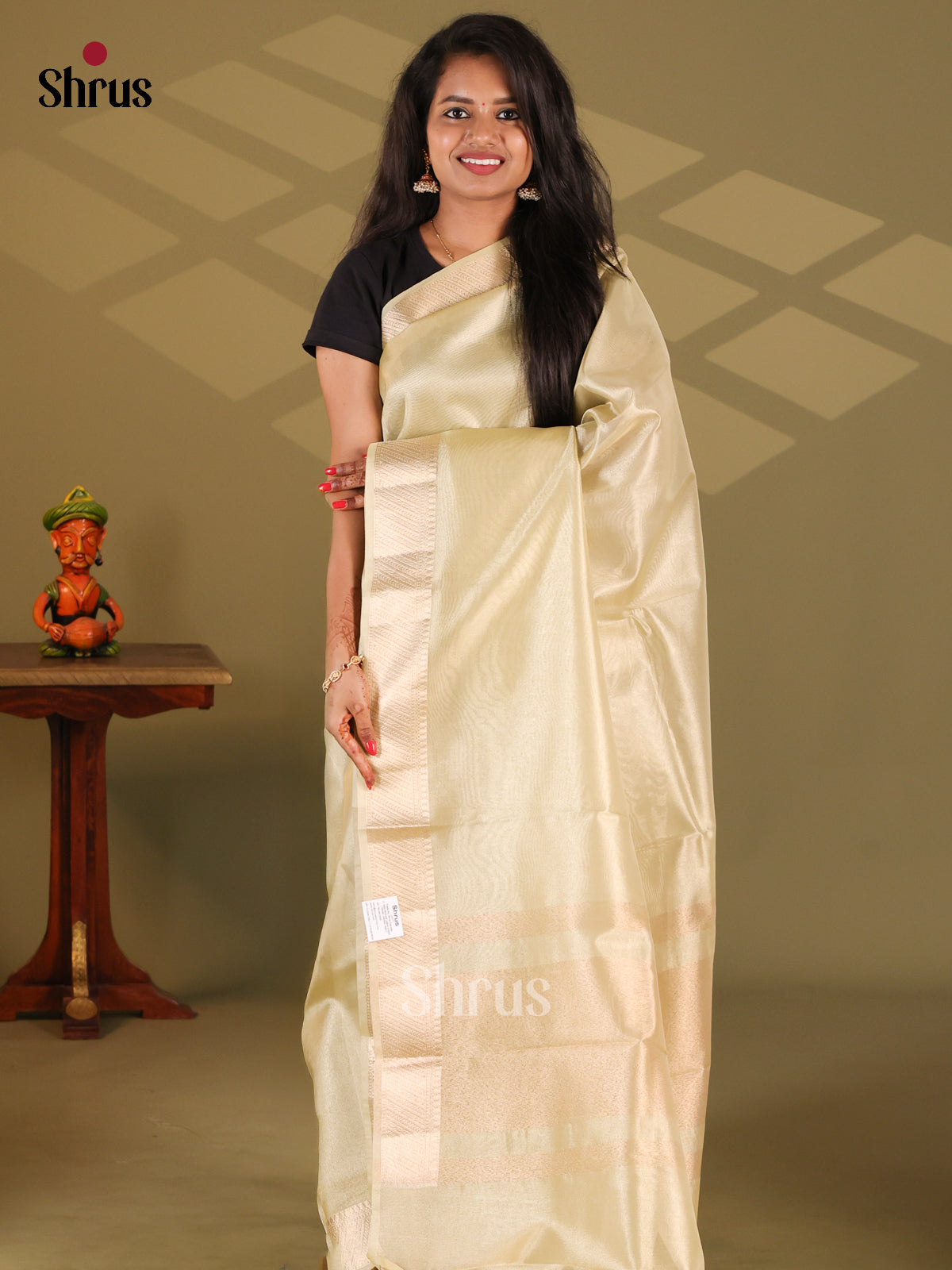 Lite Green- Semi Tissue Saree