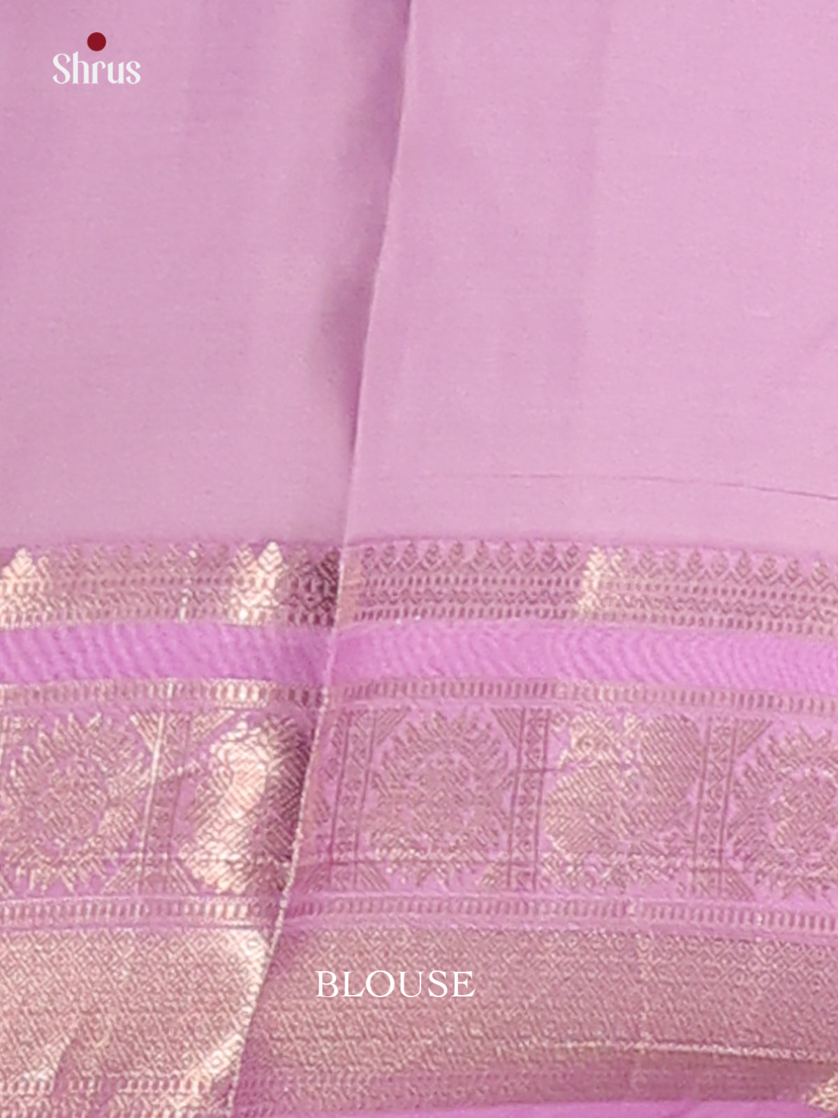 Green & Lavender Kanchipuram silk Saree with zari brocade pallu - Shop on Shrus.com