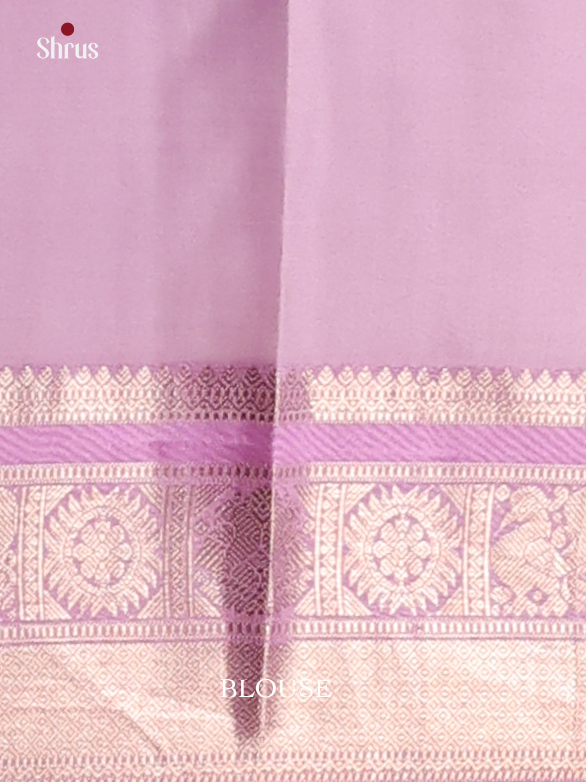 Green & Lavender Kanchipuram silk Saree with rich traditional zari border-2