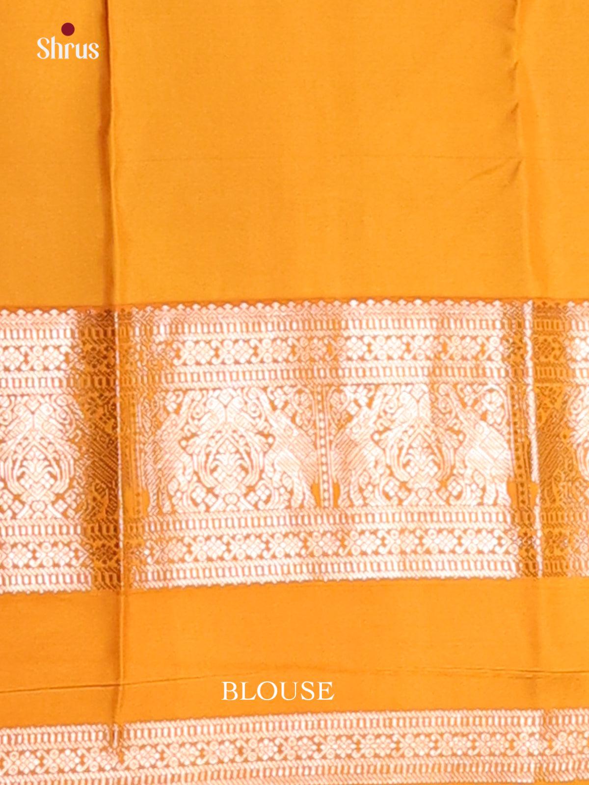 Pink & Mustard Kanchipuram silk Saree with rettaipet zari border-2