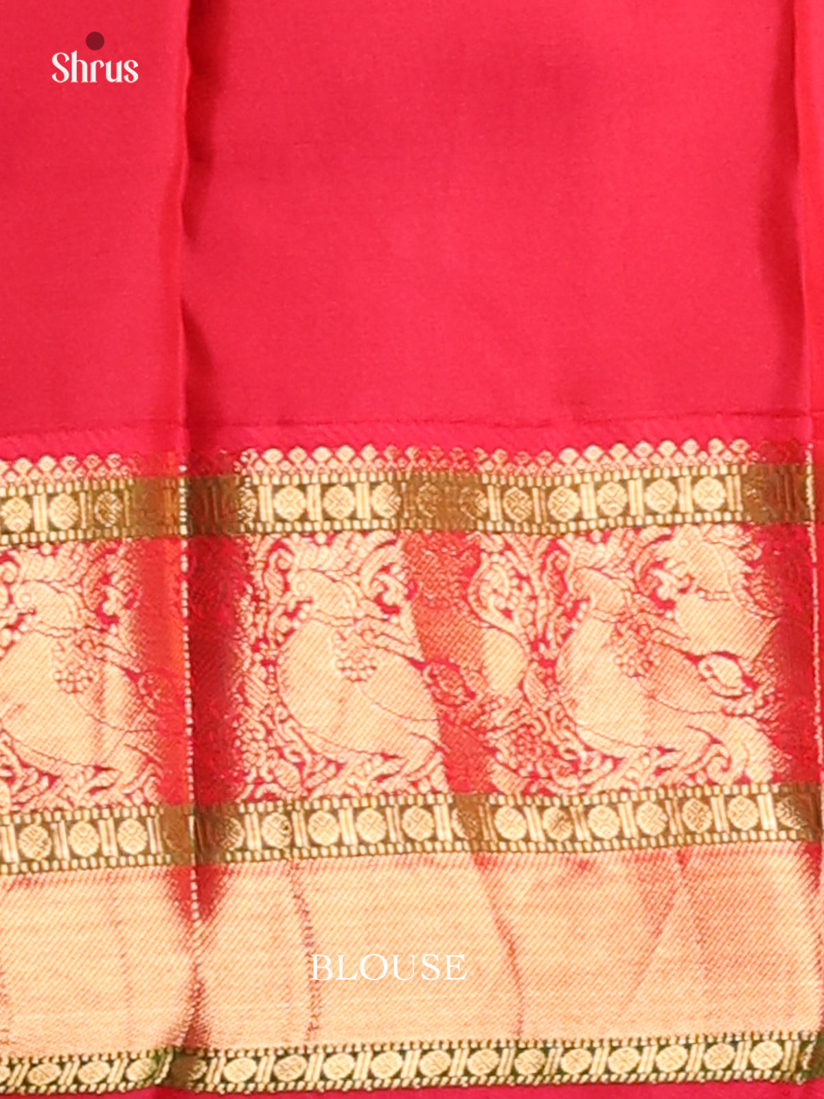 Violet & Red Kanchipuram silk Saree with silver zari peacock ,floral buttas - Shop on Shrus.com