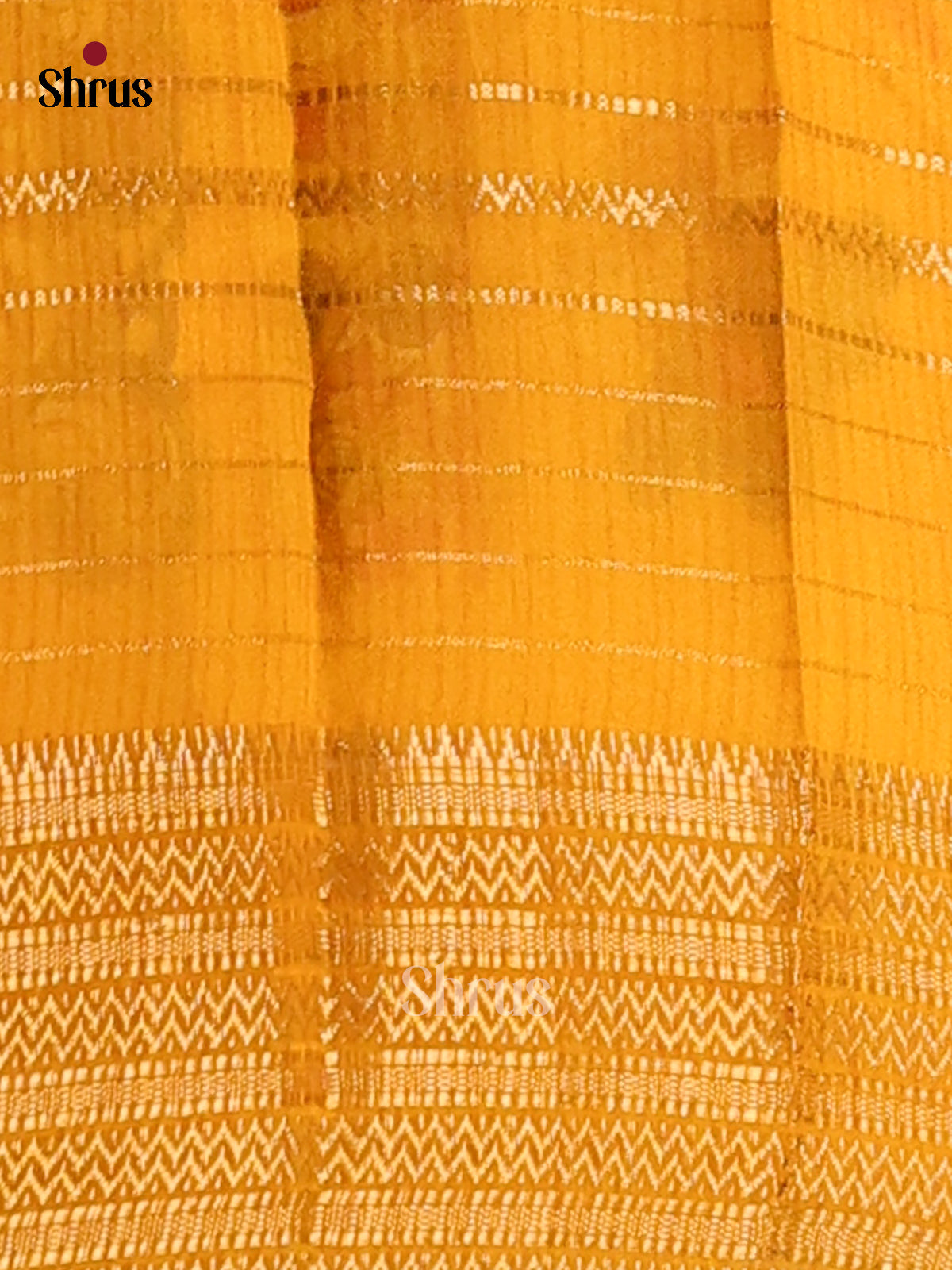 Blue & Yellow - Semi Mysoresilk Saree