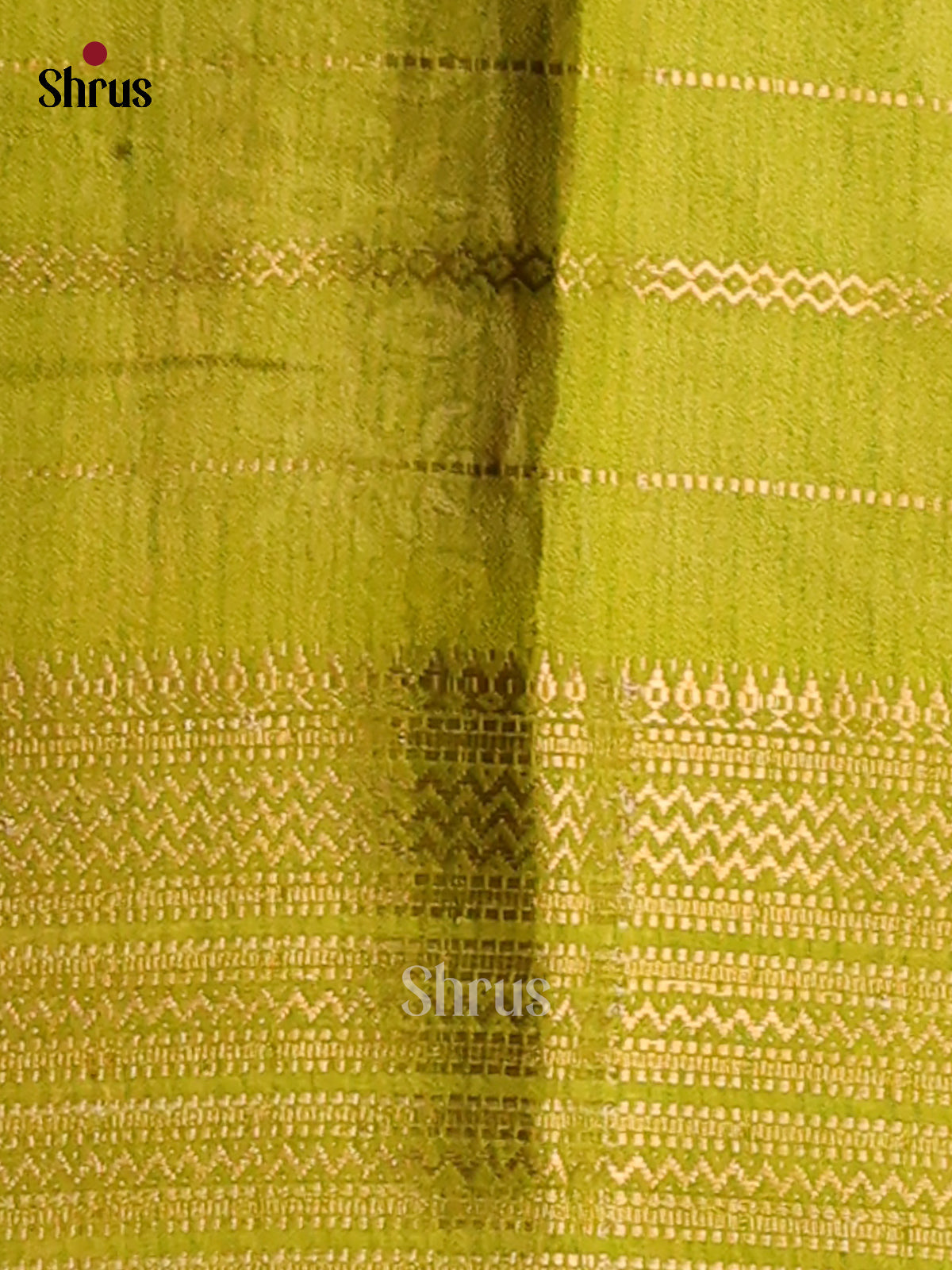 Grey & Light Green - Semi Mysoresilk Saree
