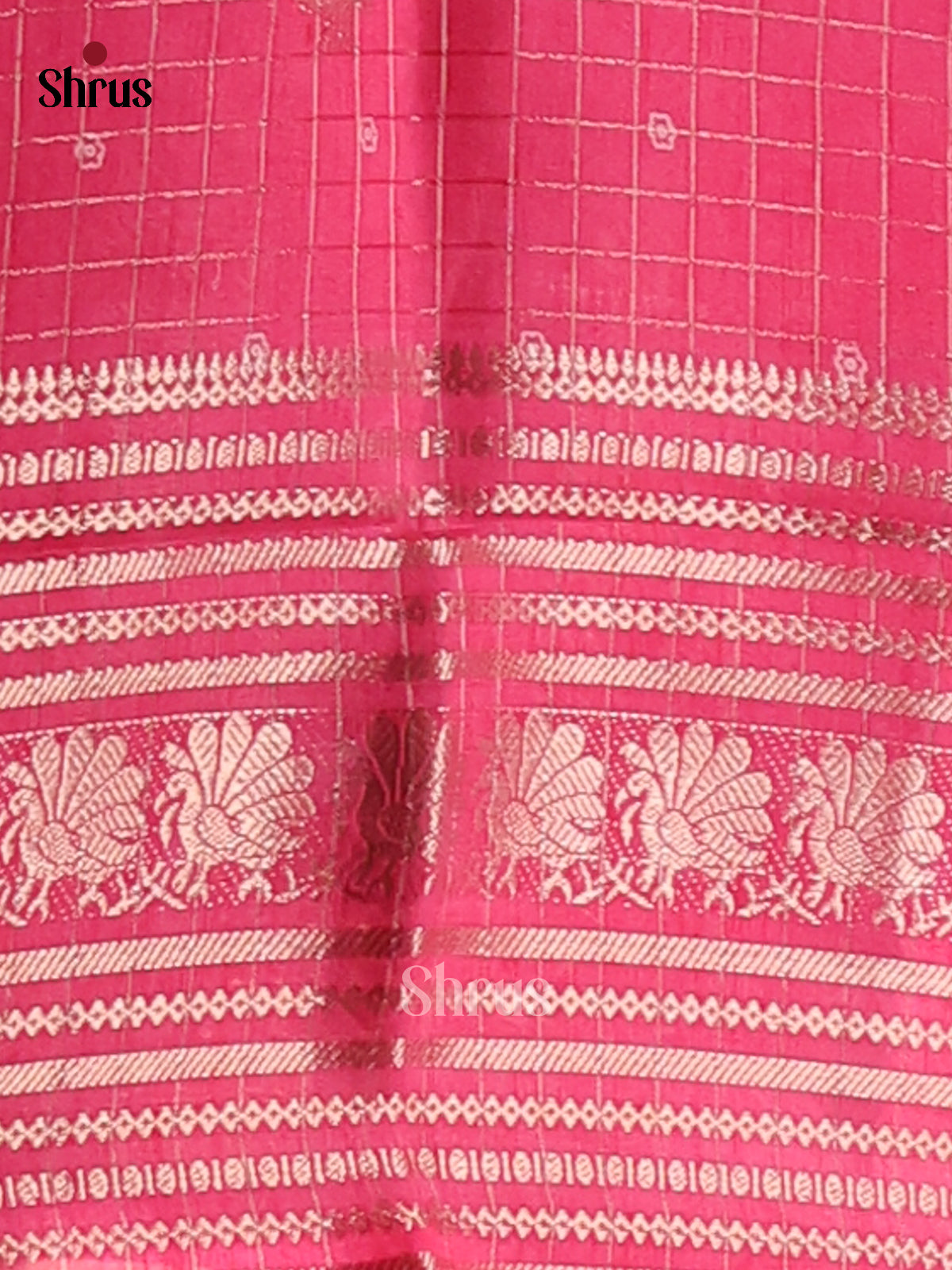 Blue & Pink- Semi Mysoresilk Saree