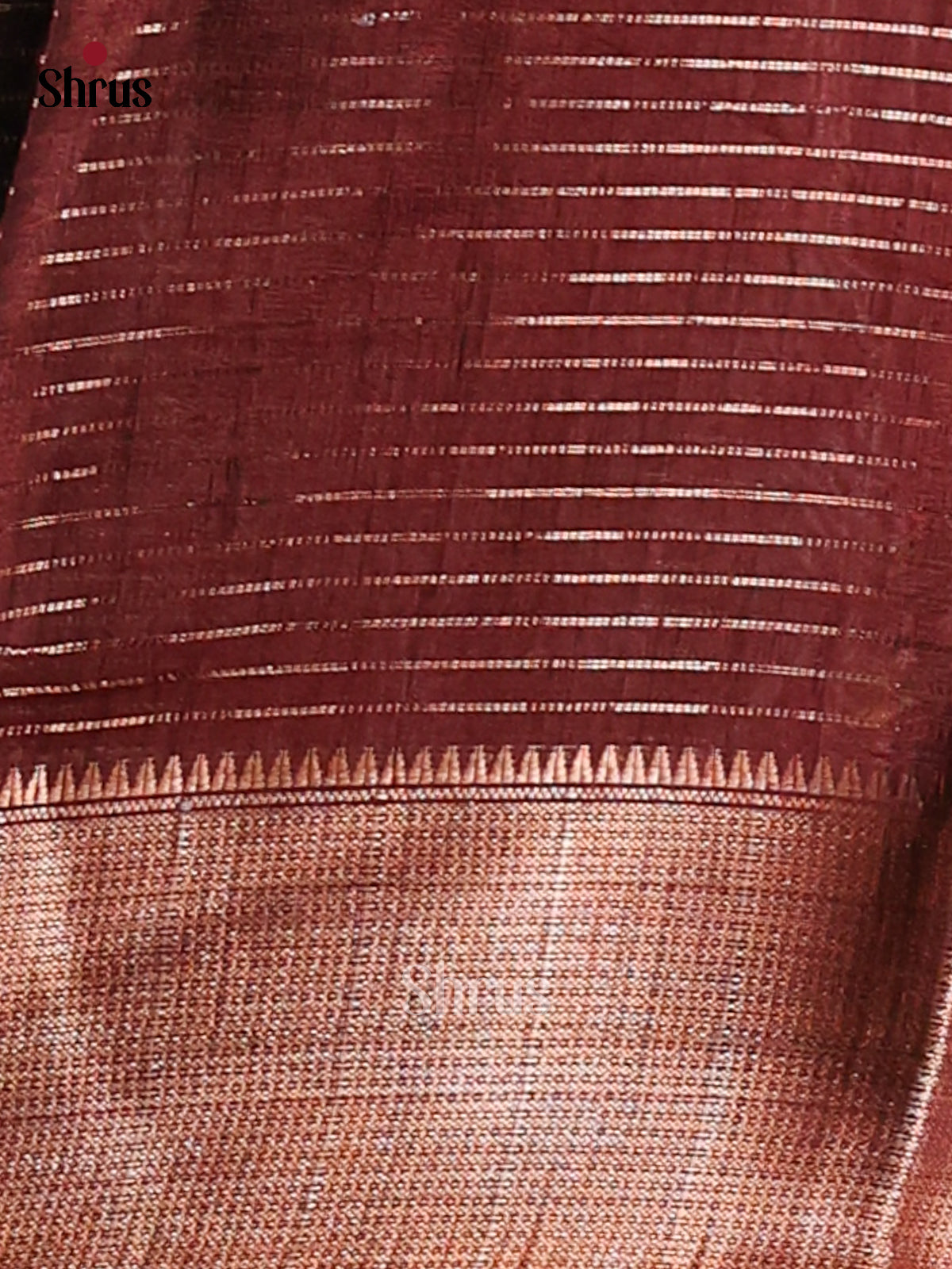 Dark Green & Maroon - Semi Mysoresilk Saree