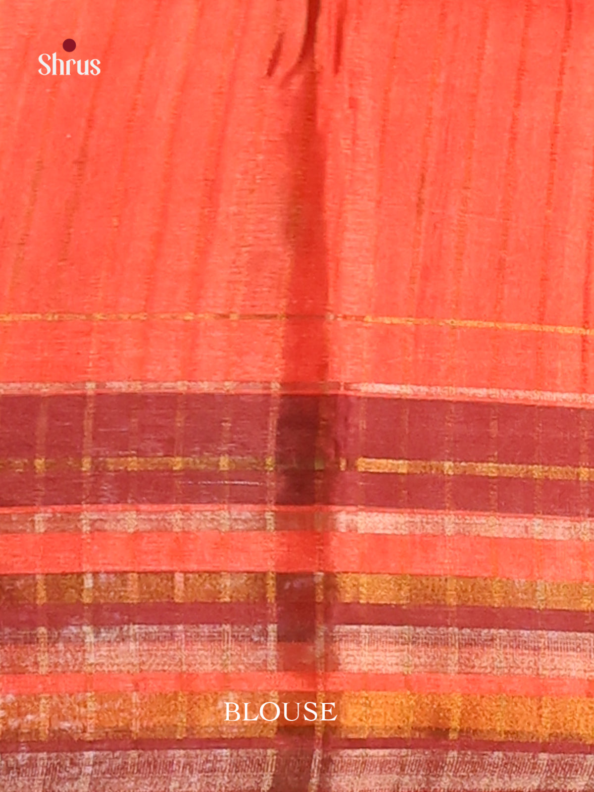 Cream & Orange- Champa semitussar Saree