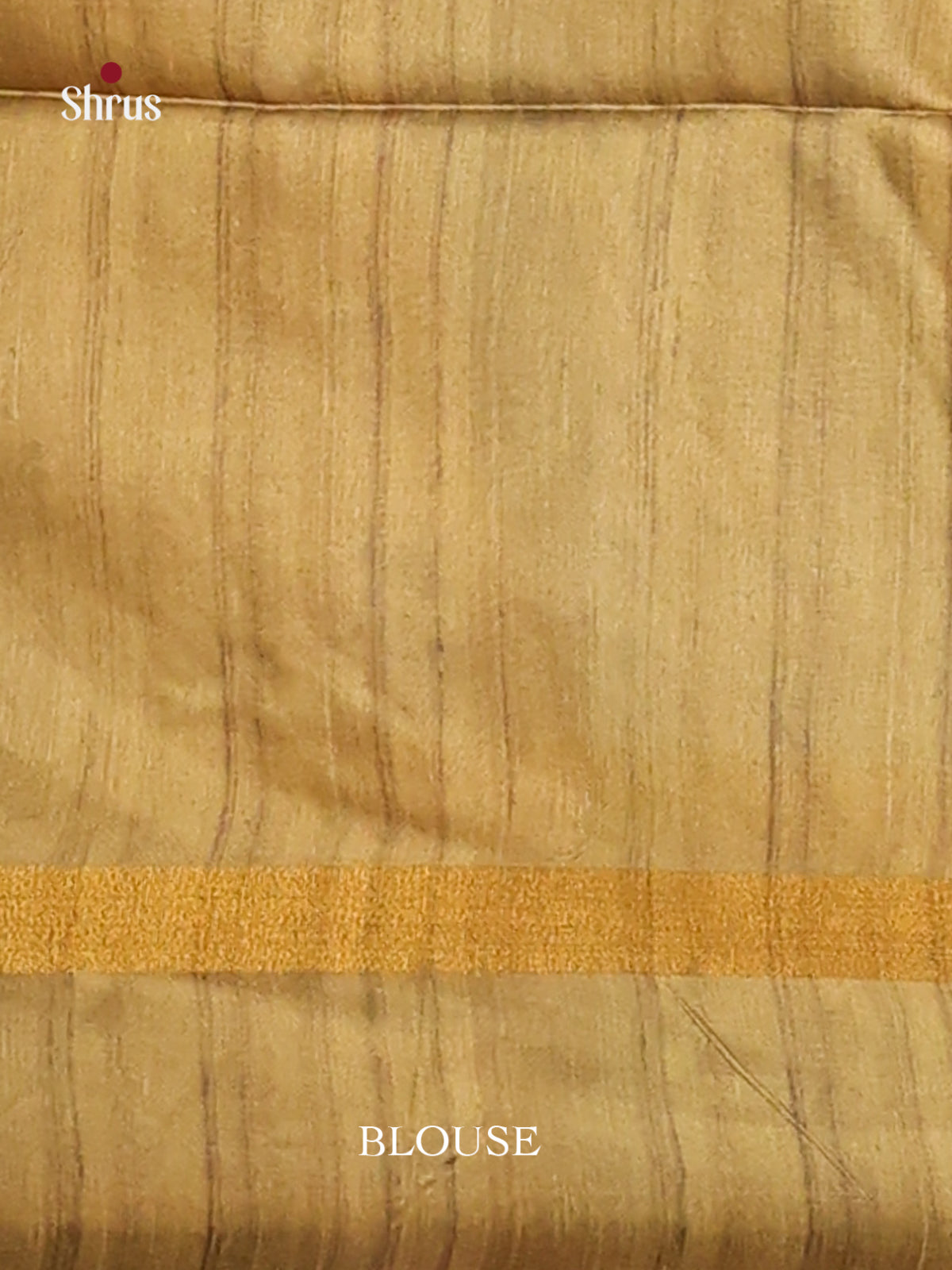 Cream & Blue - Champa semitussar Saree