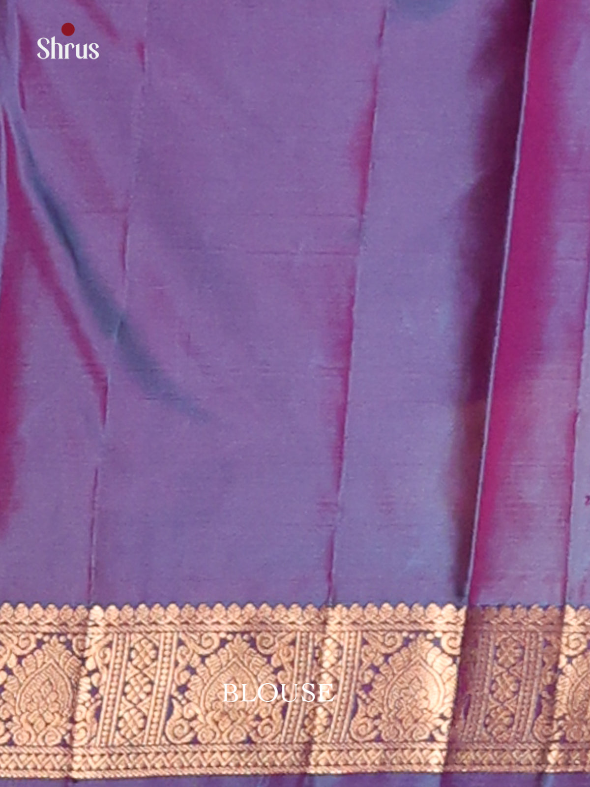 Vadamalli & Purple Kanchipuram silk Saree dazzles with gold zari foral buttas - Shop on Shrus.com
