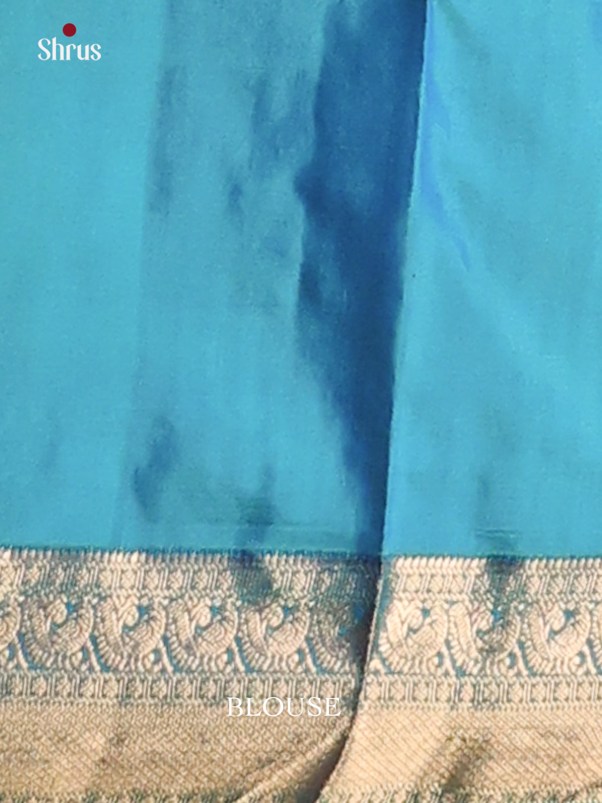 Violet & Blue Kanchipuram silk Saree with gold zari parrot buttas-2