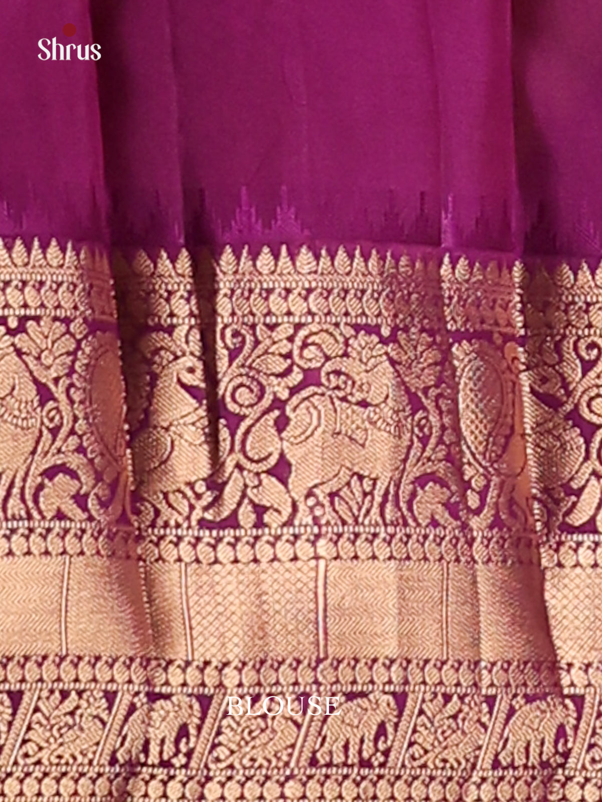 Lavender and Purple Kanchipuram silk (HR) Saree with splendid paisleys brocade pallu