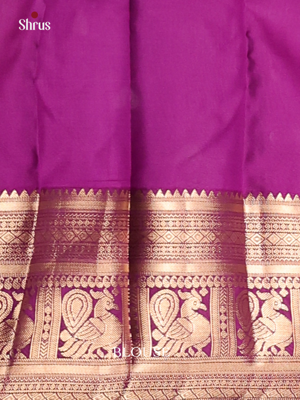 Teal & Vadamalli Kanchipuram silk Saree with zari Woven peacock & floral buttas border - Shop on Shrus.com