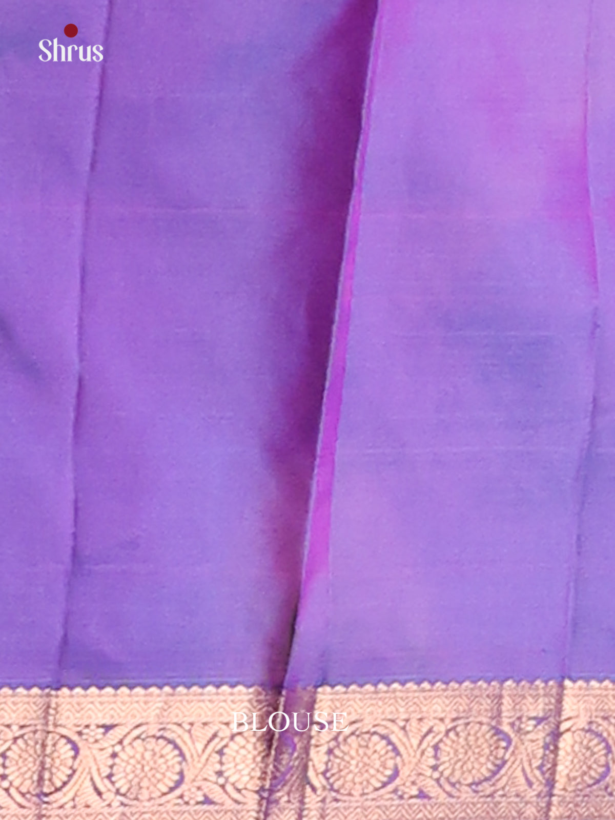 Lustrous Pink Kanchipuram silk Saree with checkered pattern & small zari border-2