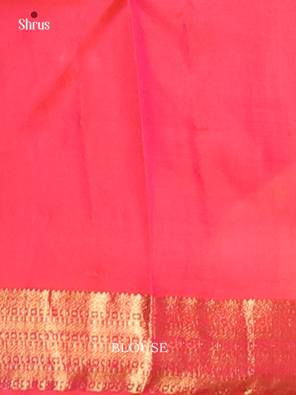 Maroon & Orangish pink Kanchipuram silk Saree with floral thilagam motifs - Shop on Shrus.com