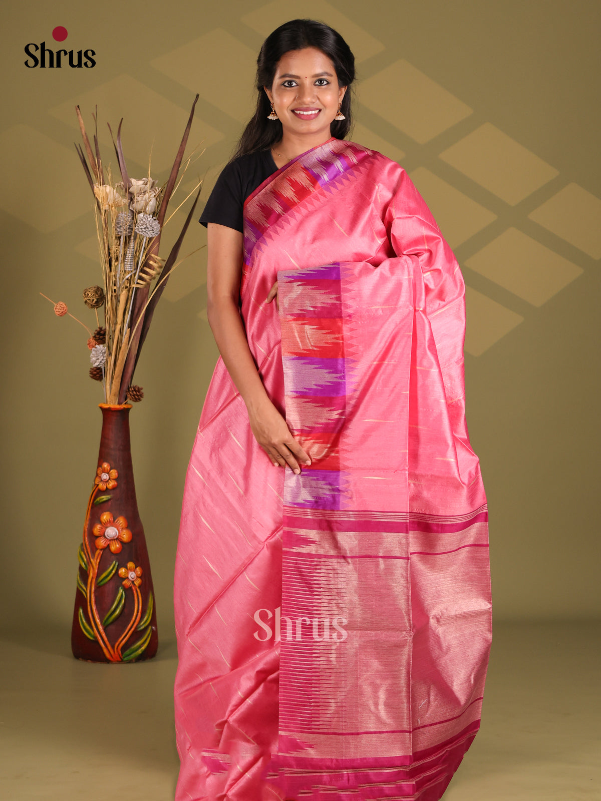 DFS10238 - Champa semitussar Saree - Shop on Shrus.com