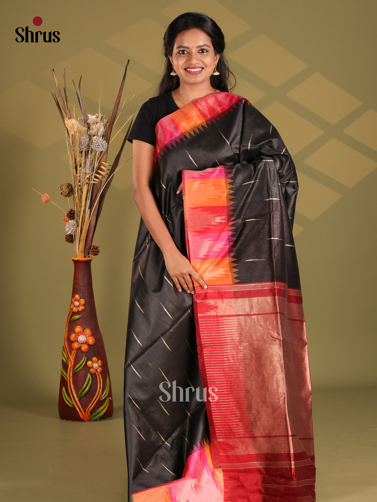 DFS10240 - Champa semitussar Saree - Shop on Shrus.com