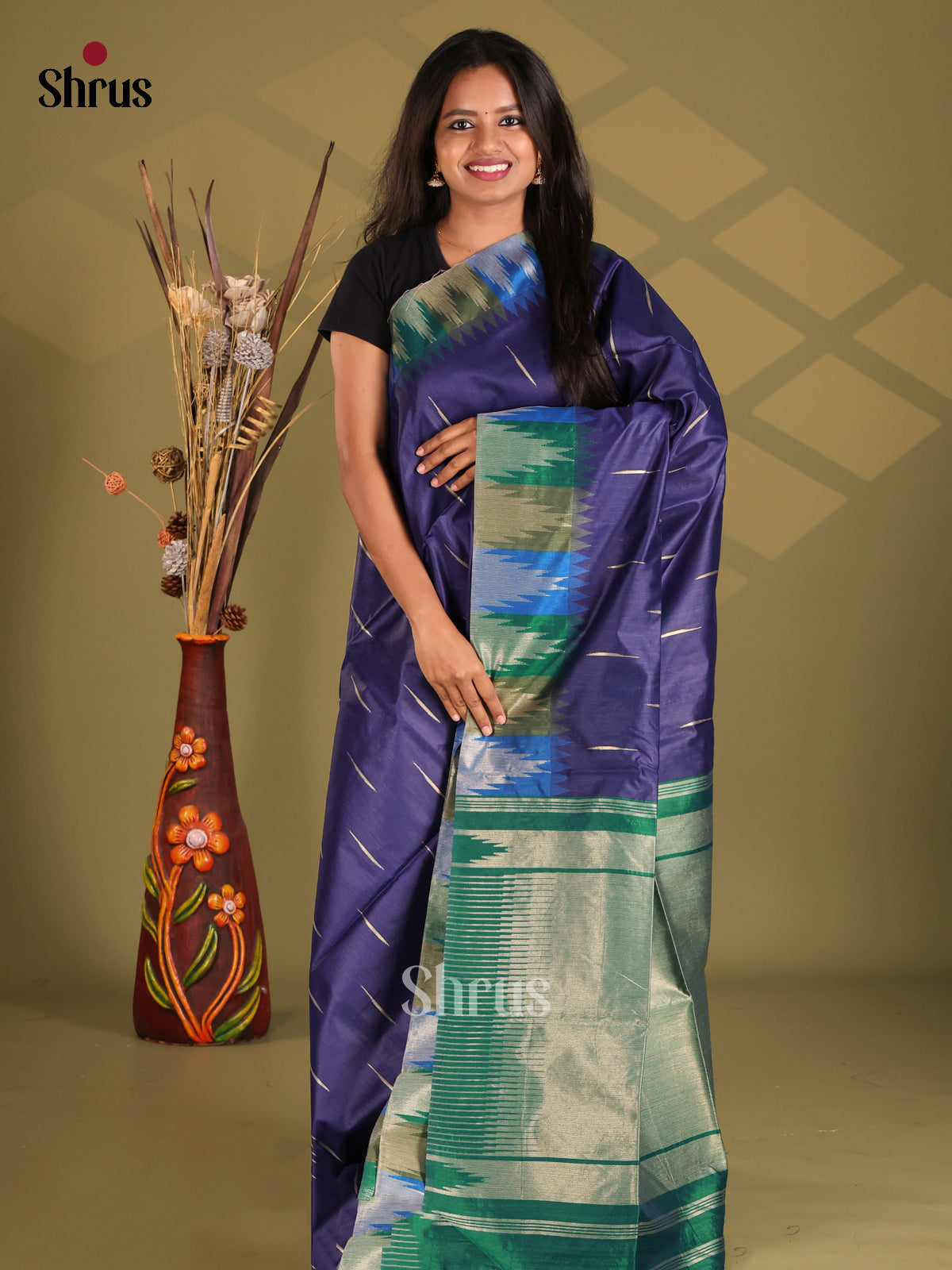 DFS10241 - Champa semitussar Saree - Shop on Shrus.com