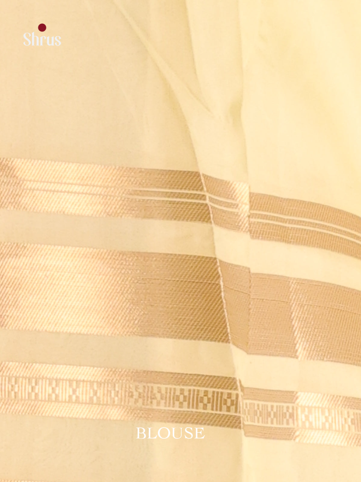 Cream & Pink - Semi Organza Saree