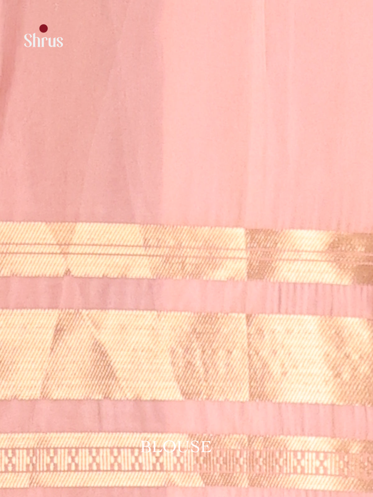 Cream & Pink- Semi Organza Saree