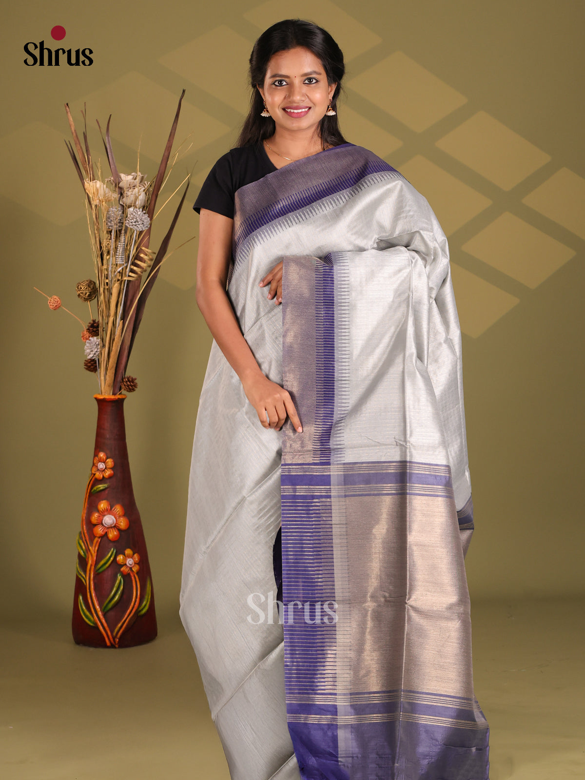 DFS11012 - Champa semitussar Saree - Shop on Shrus.com